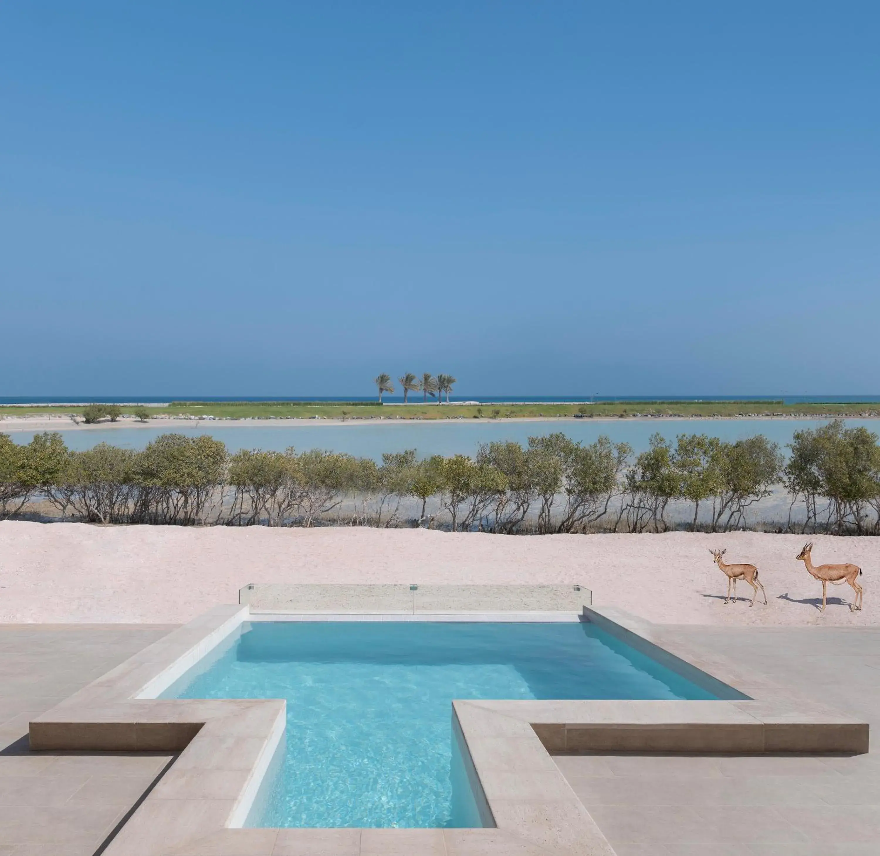 Property building in Anantara Sir Bani Yas Island Al Yamm Villa Resort Property building in Anantara Sir Bani Yas Island Al Yamm Villa Resort