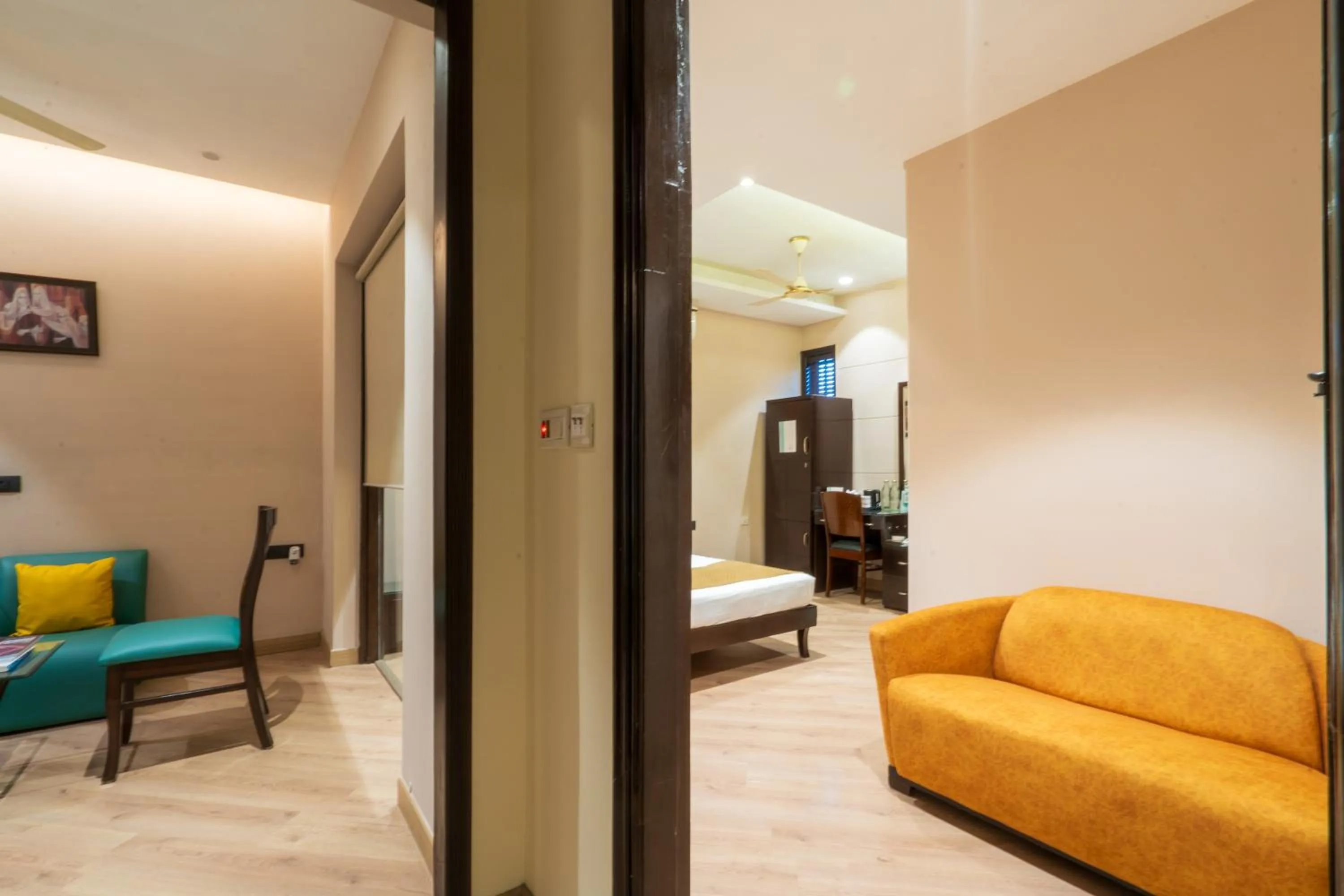 Bedroom, Bed in Cosy Grand, Chanakyapuri by The Cosy Hotels