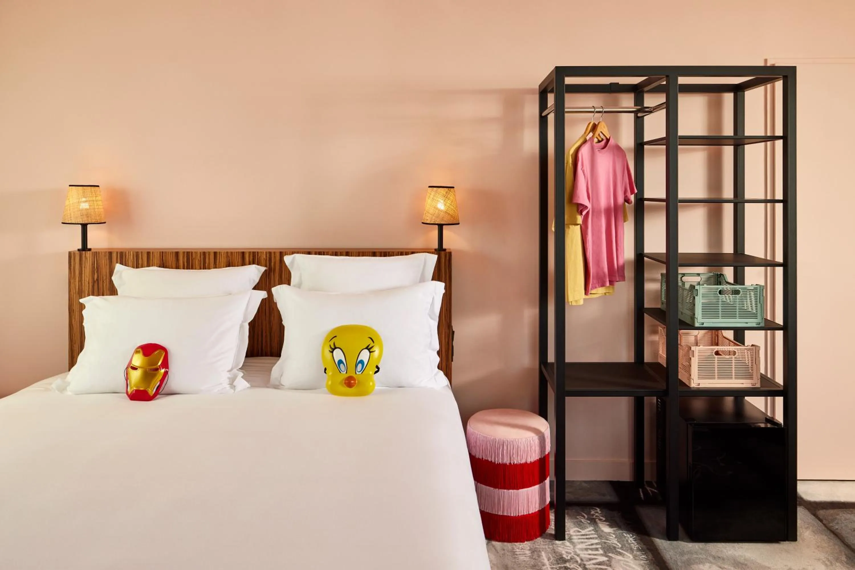 Bed in Mama Shelter Lyon