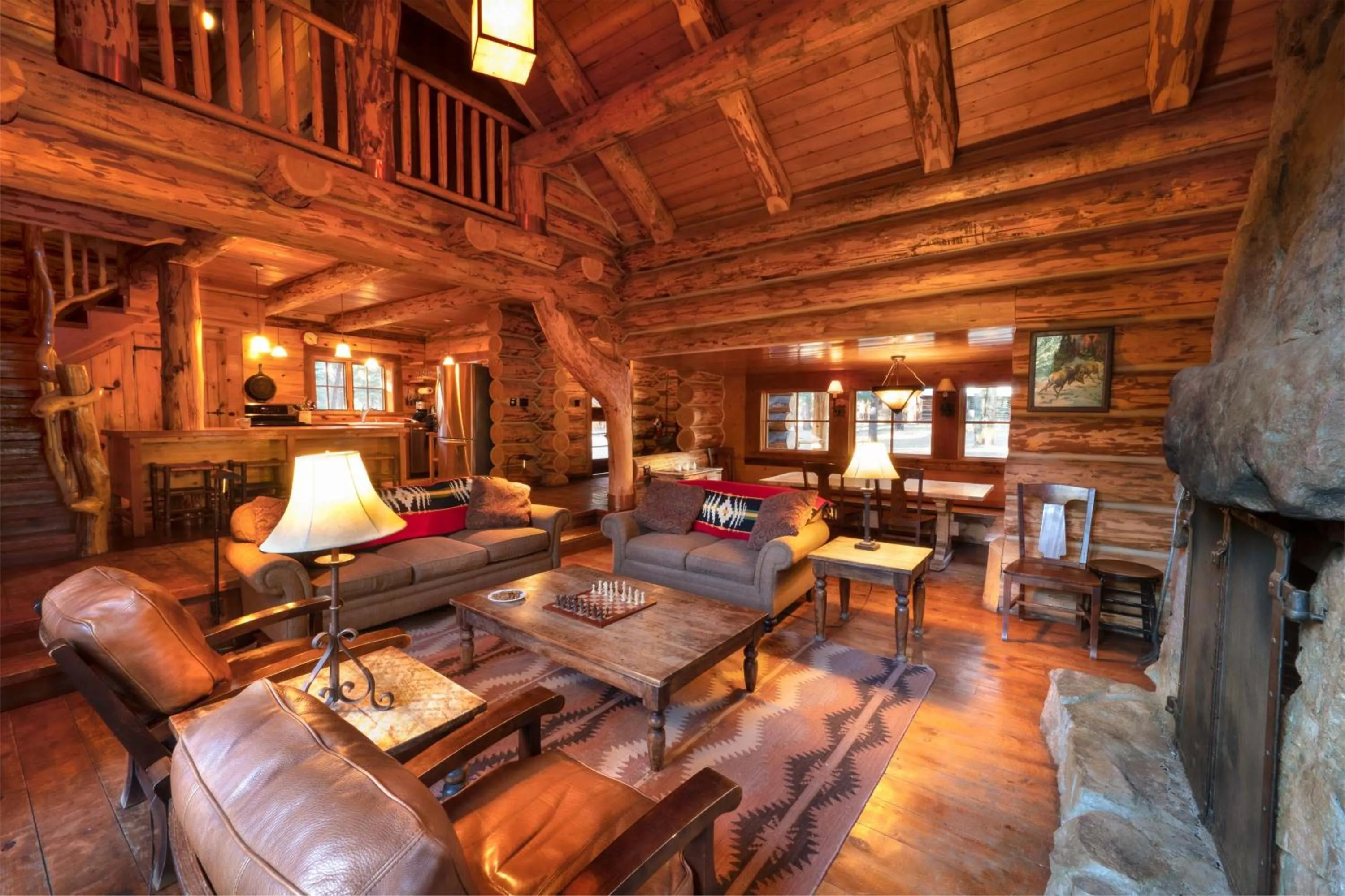 Living room in Corkins Lodge