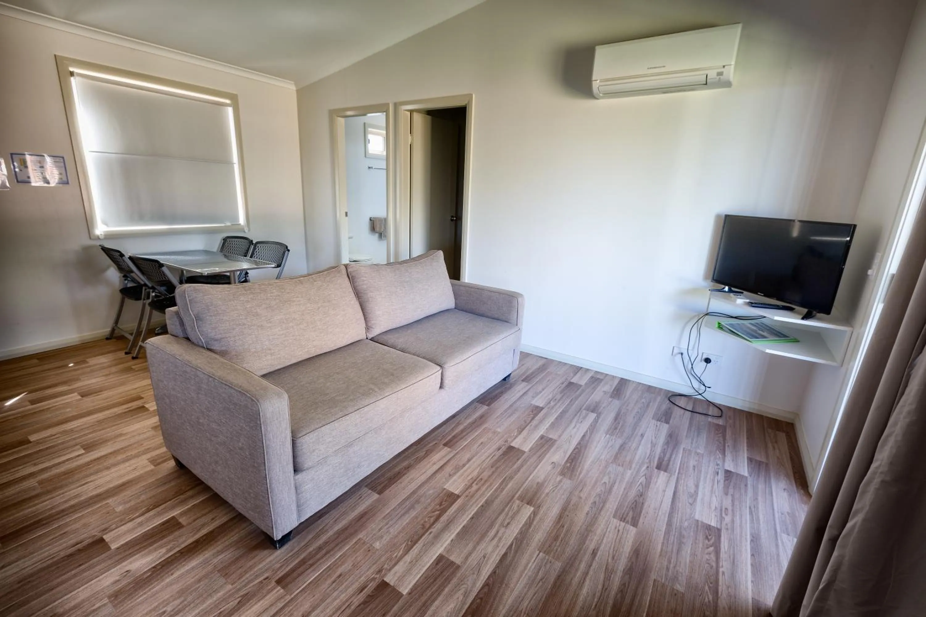 Living room in Warrawong on the Darling Wilcannia Holiday Park