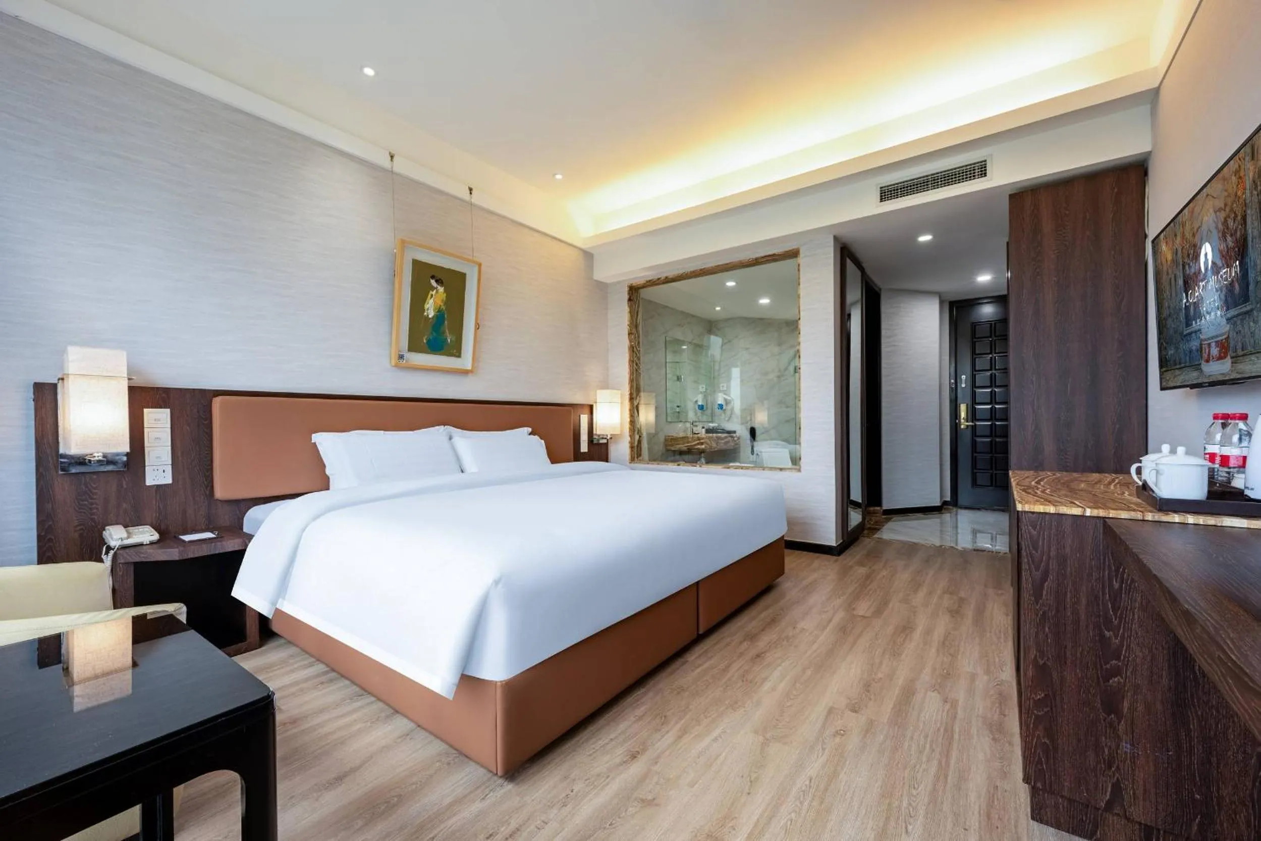Photo of the whole room, Bed in Beijing AC Art Museum Hotel