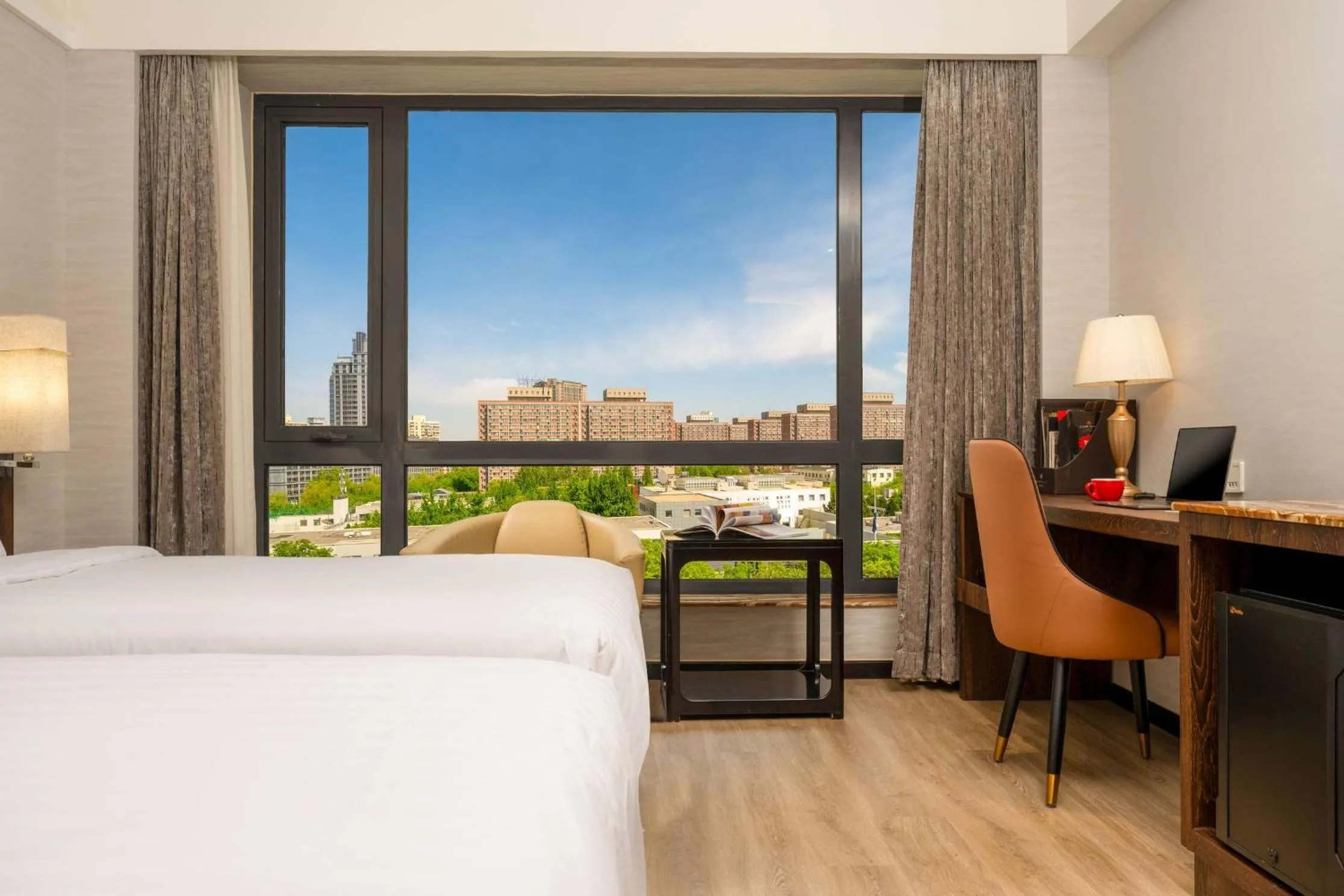 View (from property/room), Bed in Beijing AC Art Museum Hotel