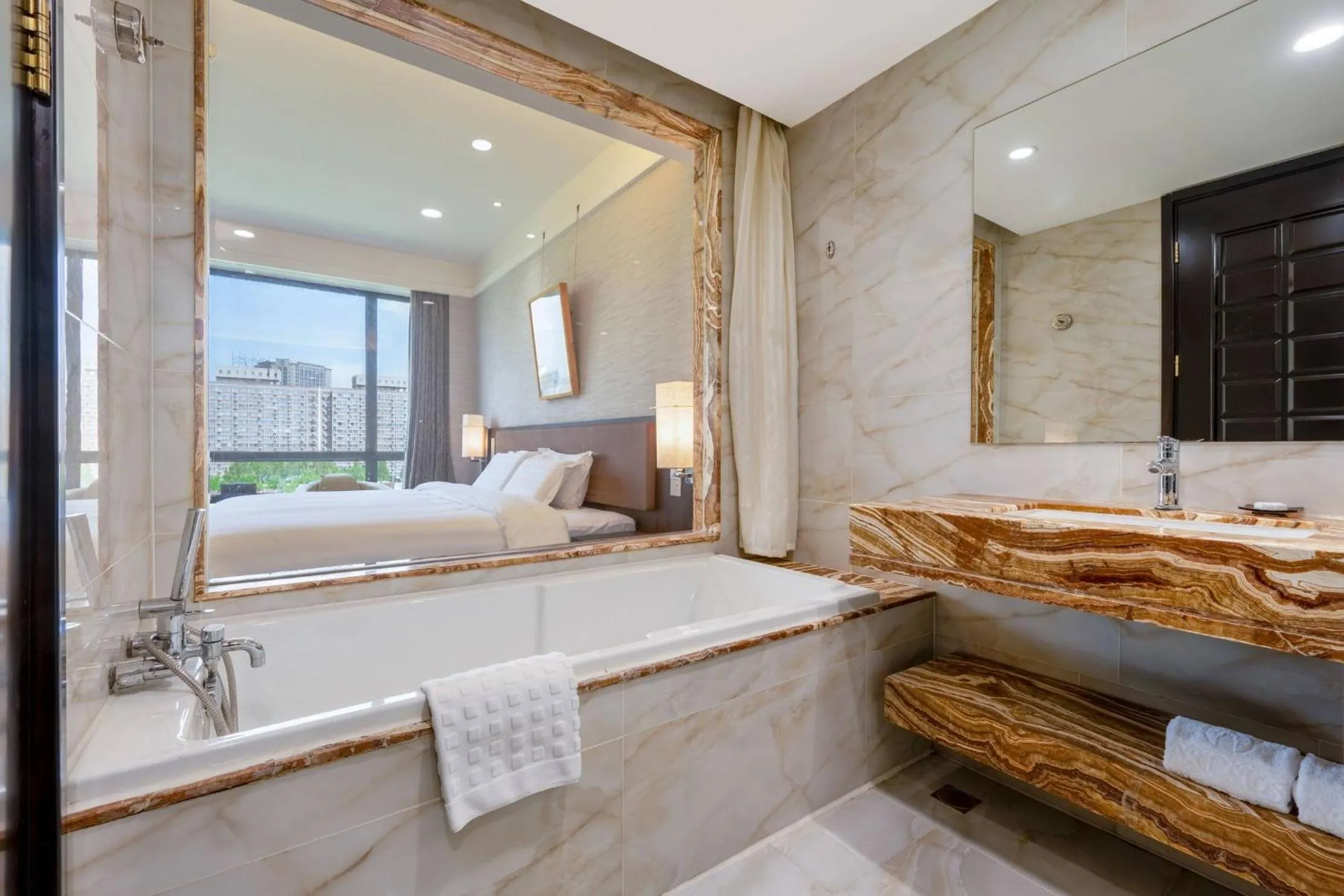Bath, Bed in Beijing AC Art Museum Hotel