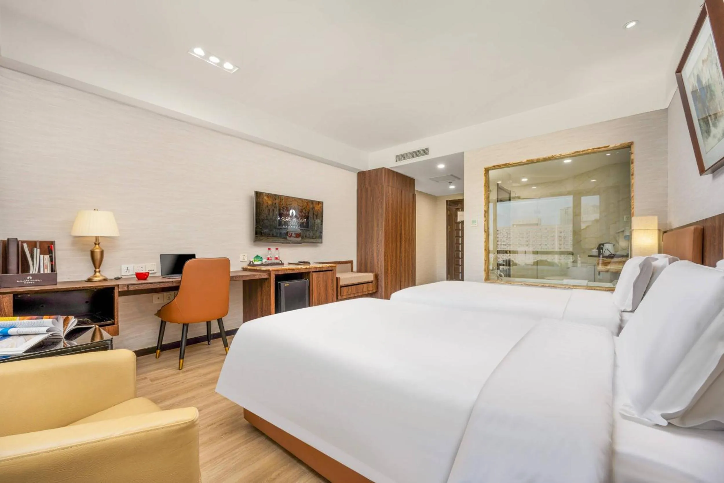Bed in Beijing AC Art Museum Hotel