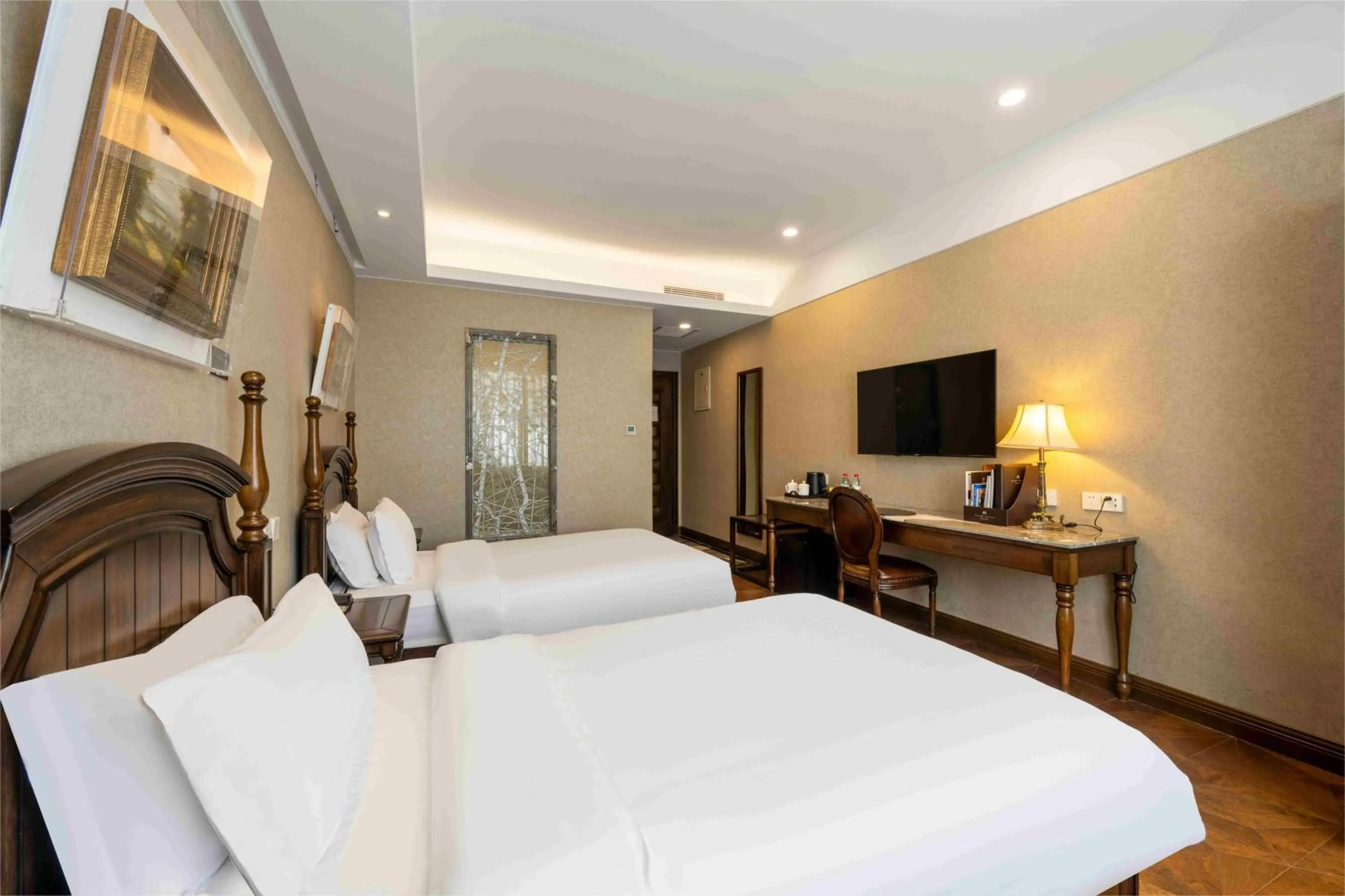 Photo of the whole room, Bed in Beijing AC Art Museum Hotel