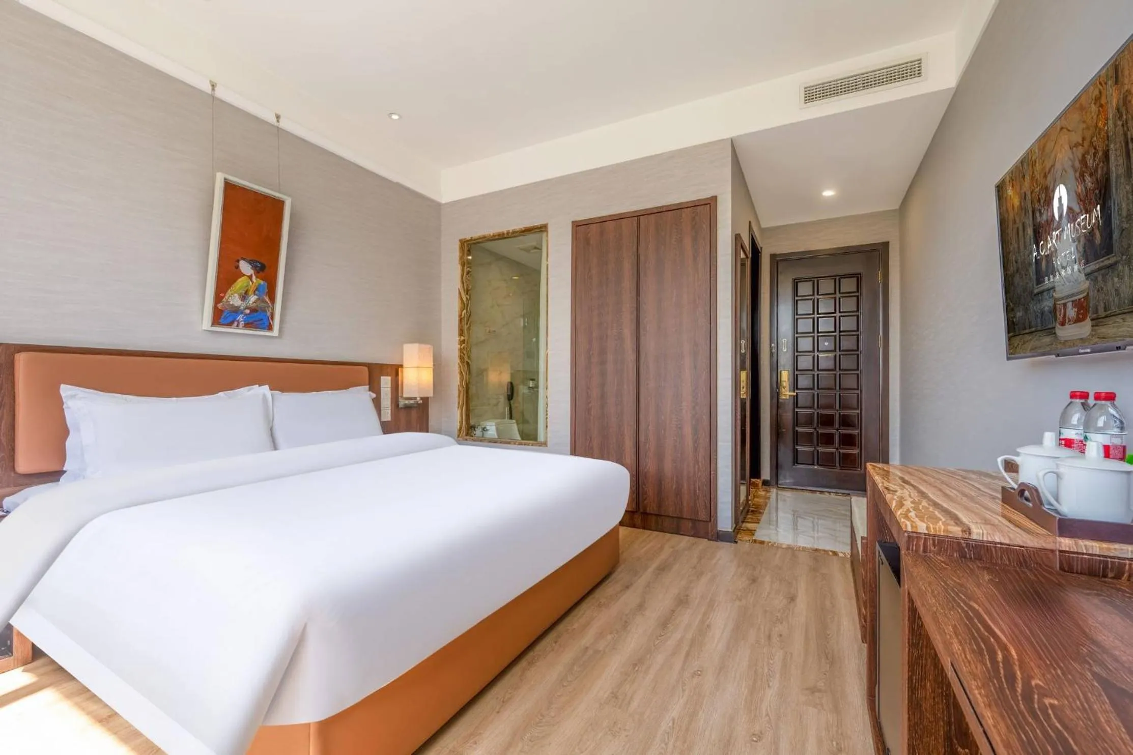 Photo of the whole room, Bed in Beijing AC Art Museum Hotel