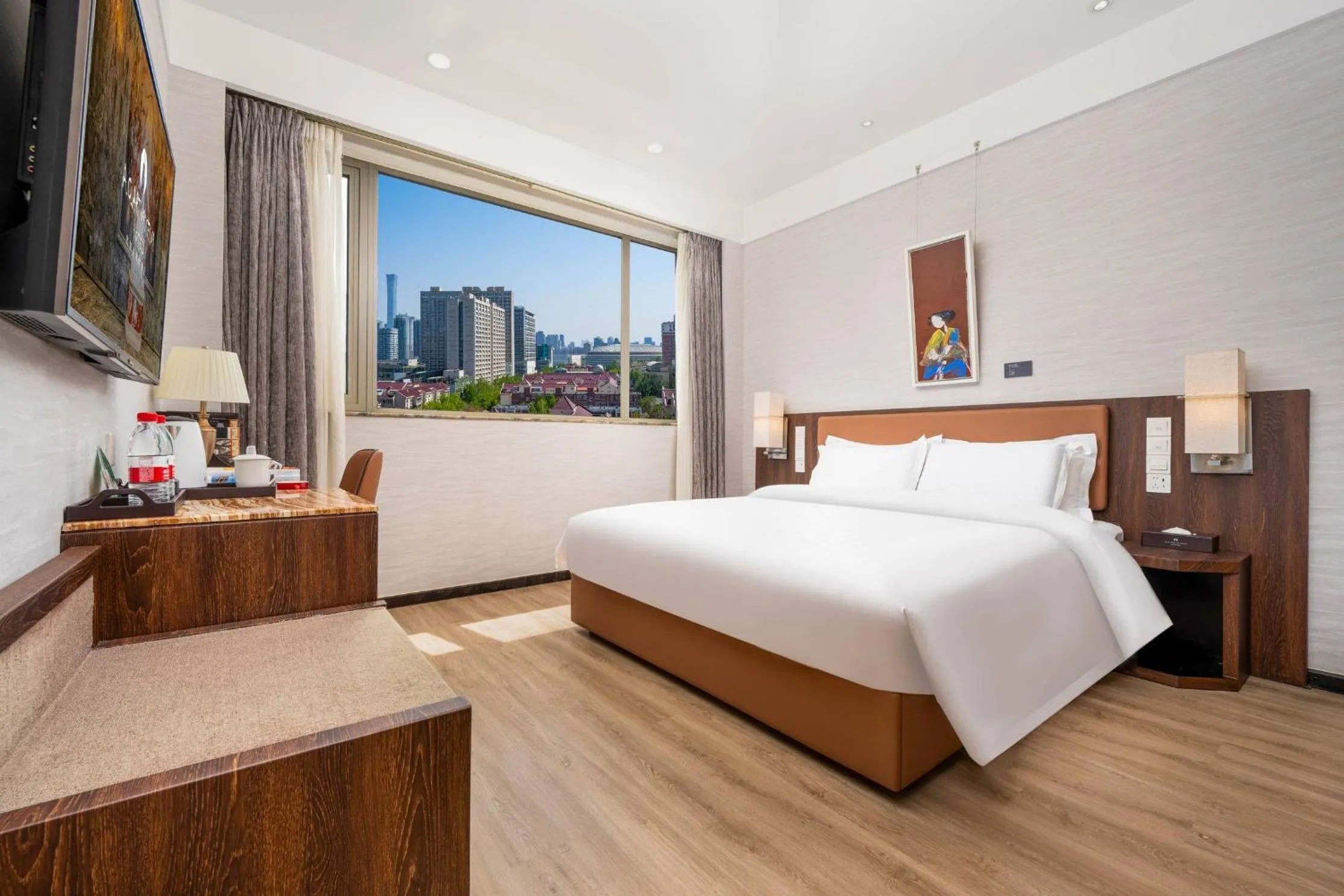 Photo of the whole room, Bed in Beijing AC Art Museum Hotel