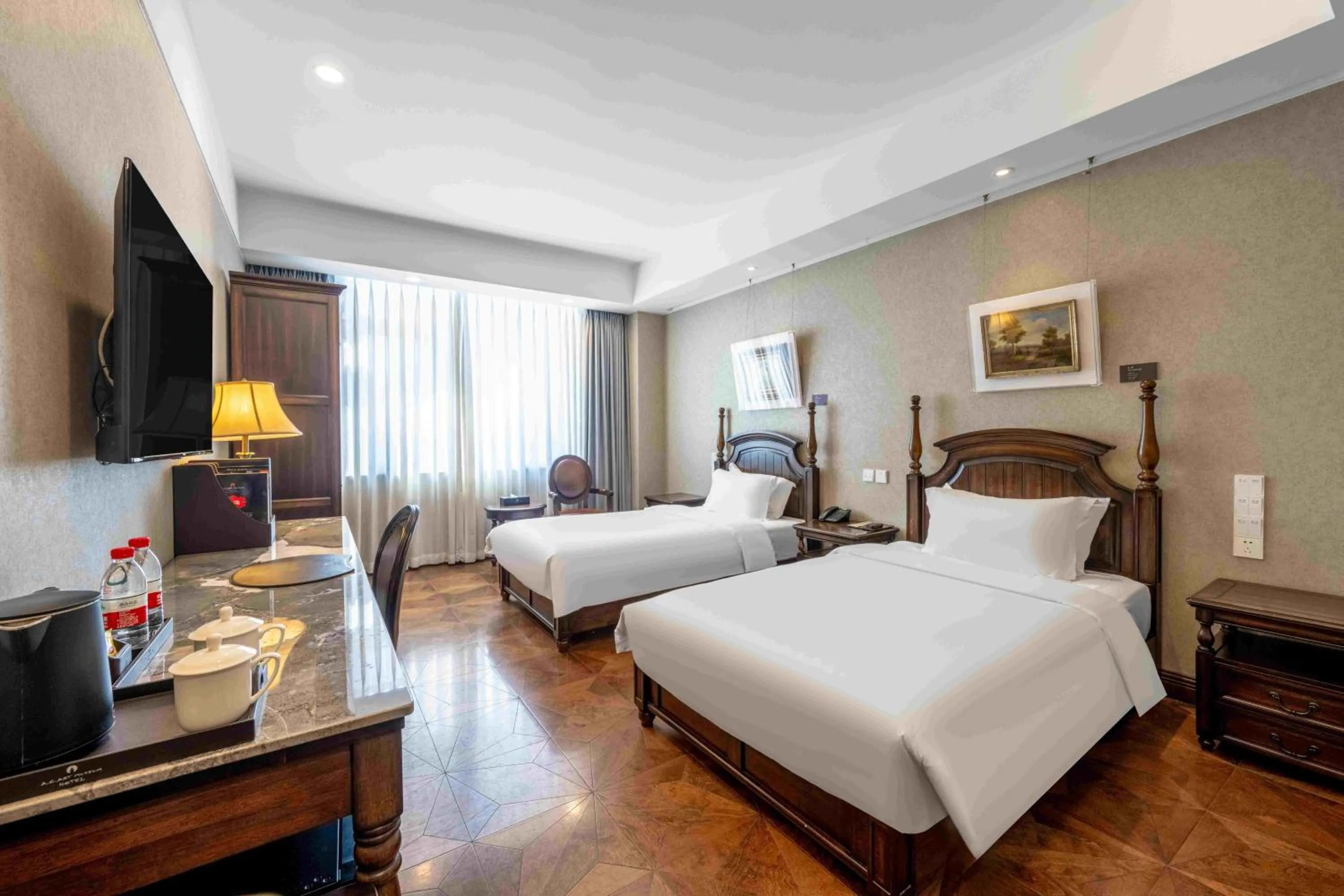Photo of the whole room, Bed in Beijing AC Art Museum Hotel