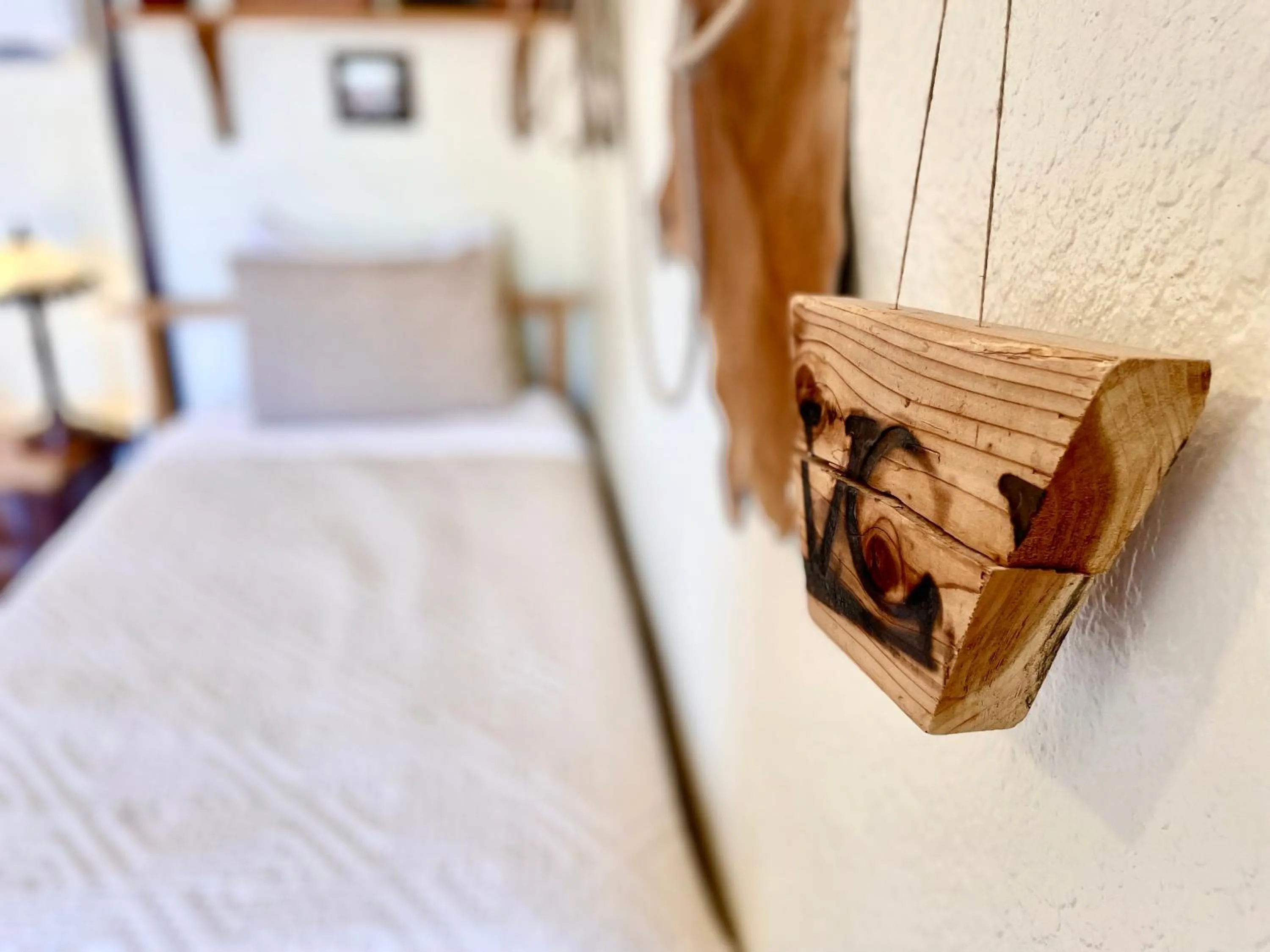 Decorative detail, Bed in Lee's Ferry Lodge at Vermilion Cliffs