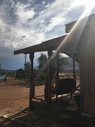 Patio in Lee's Ferry Lodge at Vermilion Cliffs
