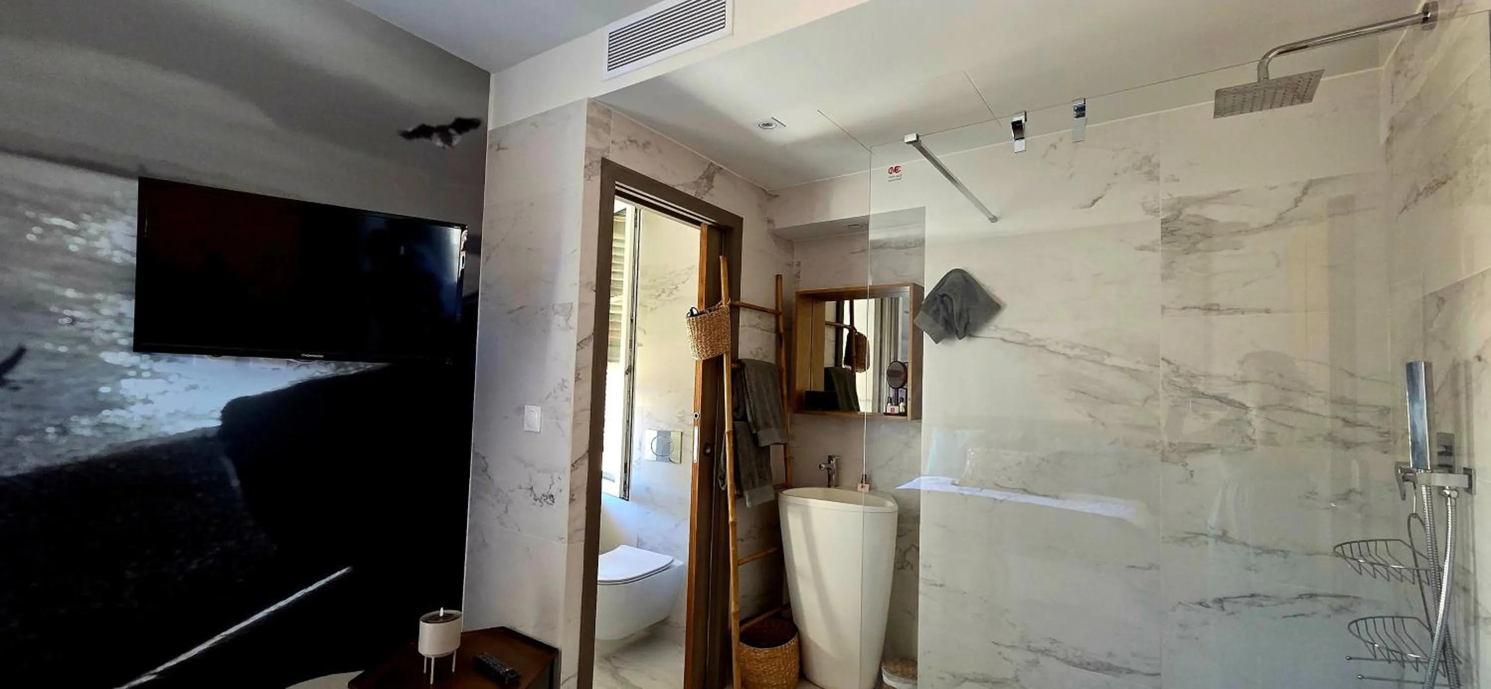 Shower in Le Petit Trianon et le Charme des Suites