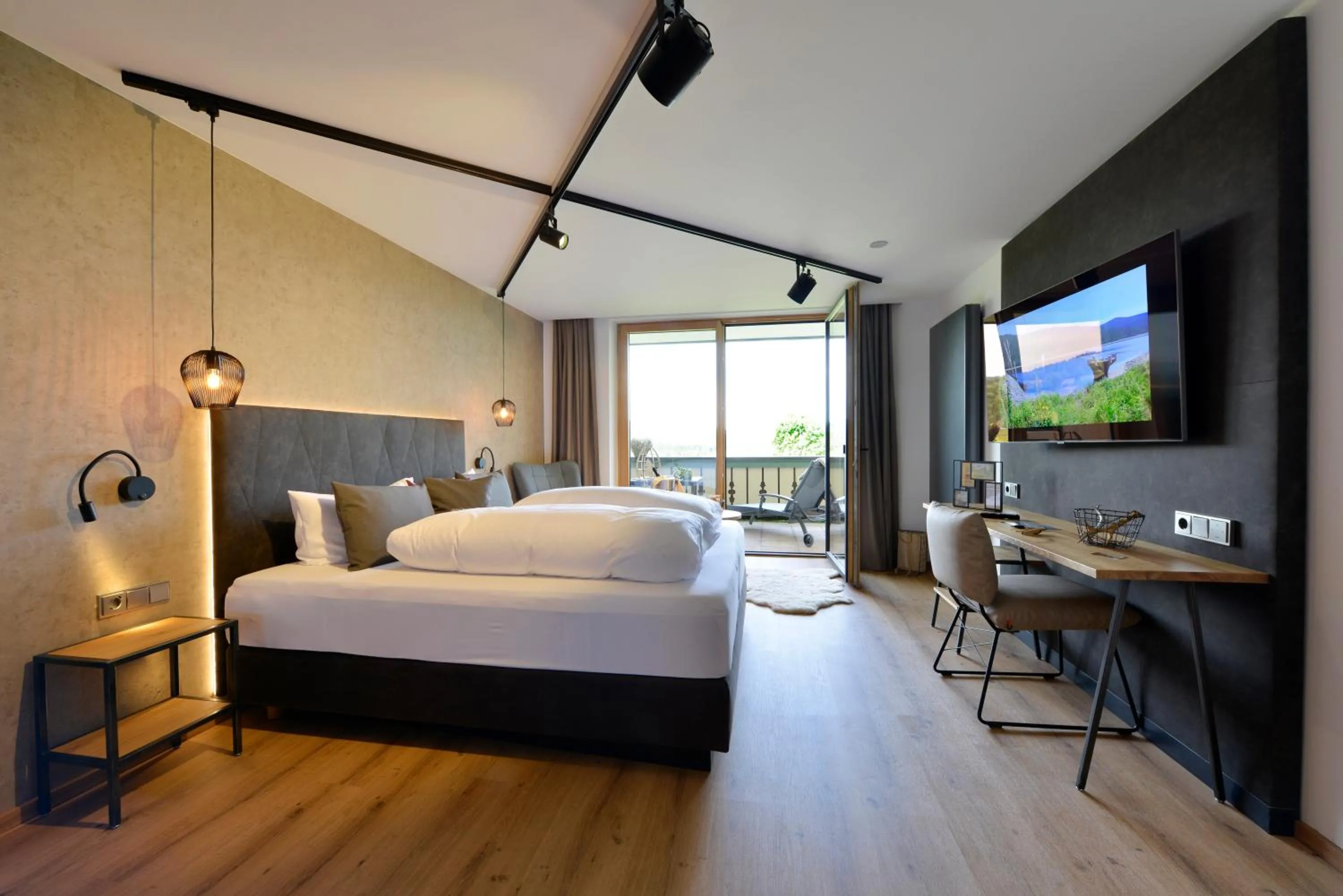 Photo of the whole room, Bed in Pension Waldkristall