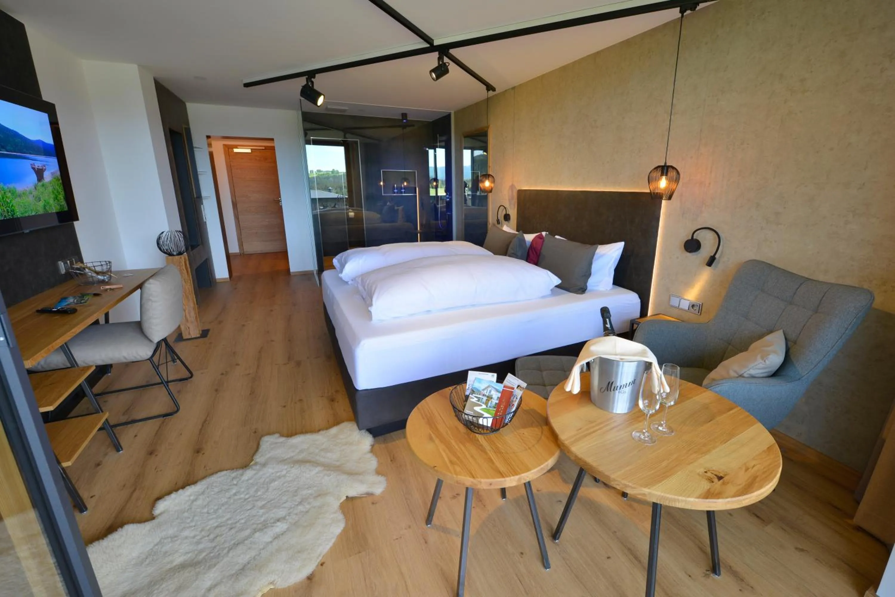 Photo of the whole room, Bed in Pension Waldkristall
