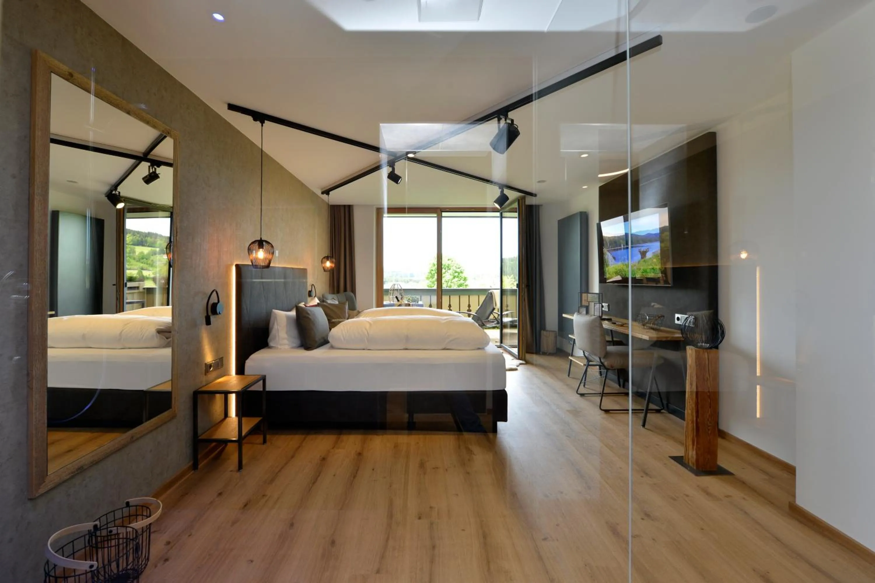 Photo of the whole room, Bed in Pension Waldkristall