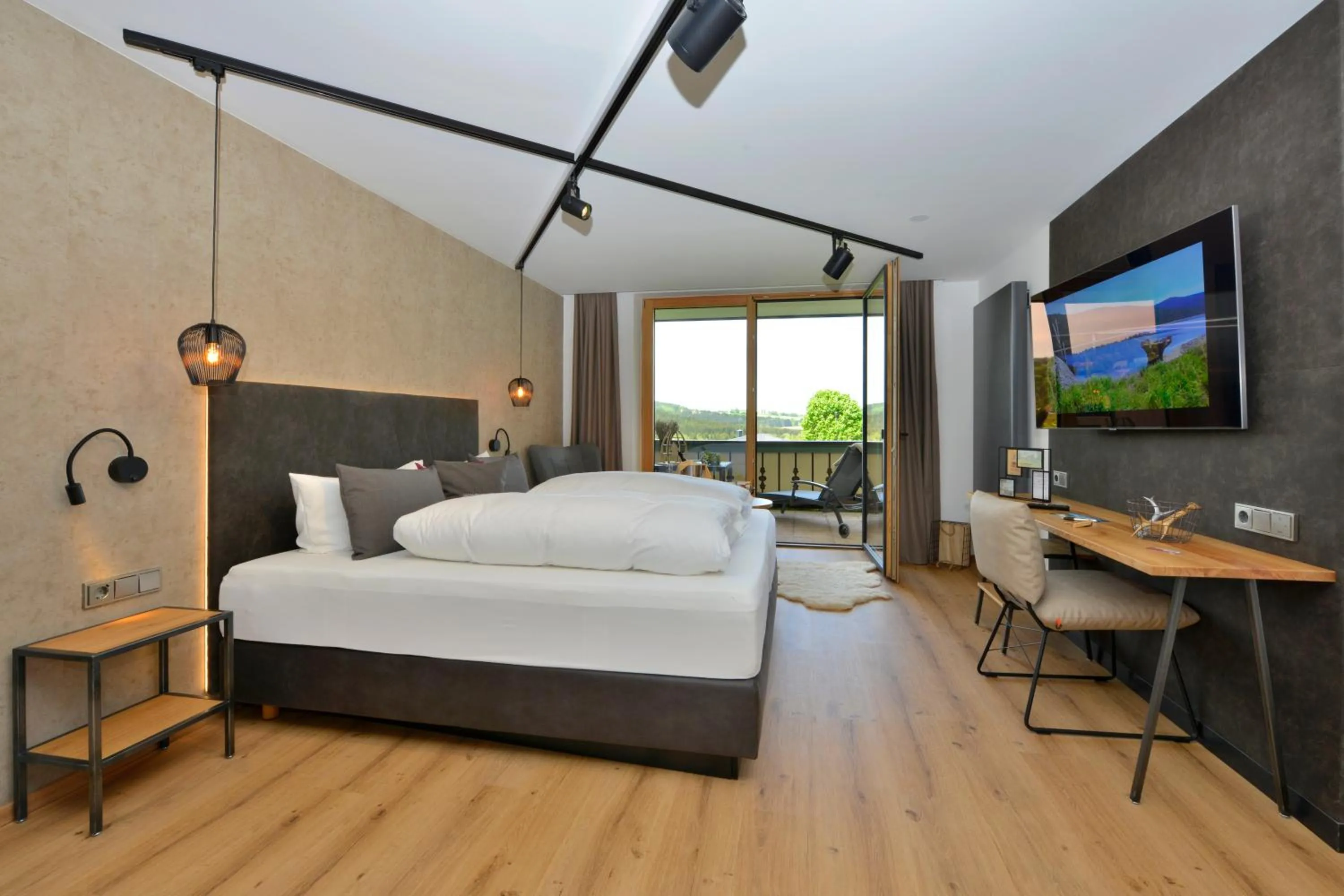 Photo of the whole room, Bed in Pension Waldkristall