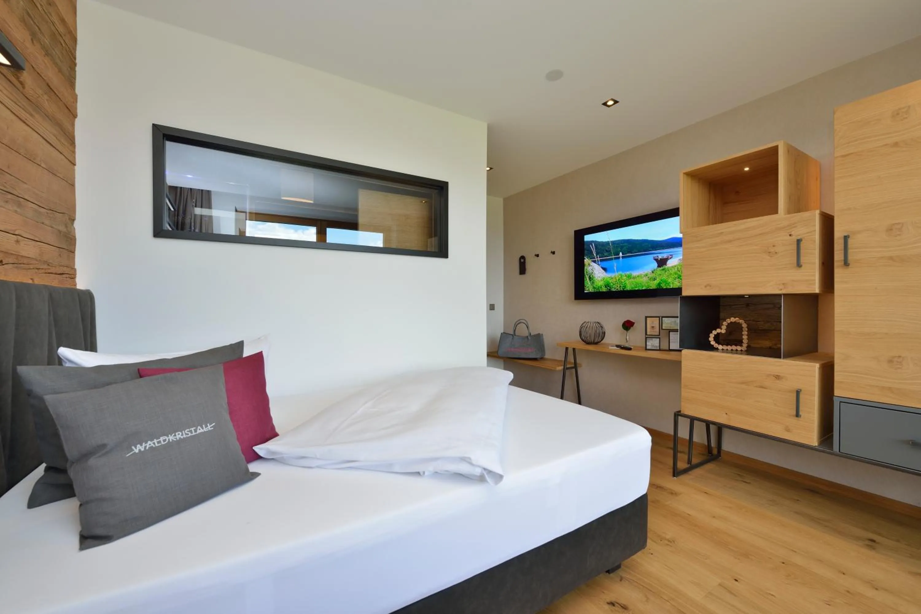 Photo of the whole room, Bed in Pension Waldkristall