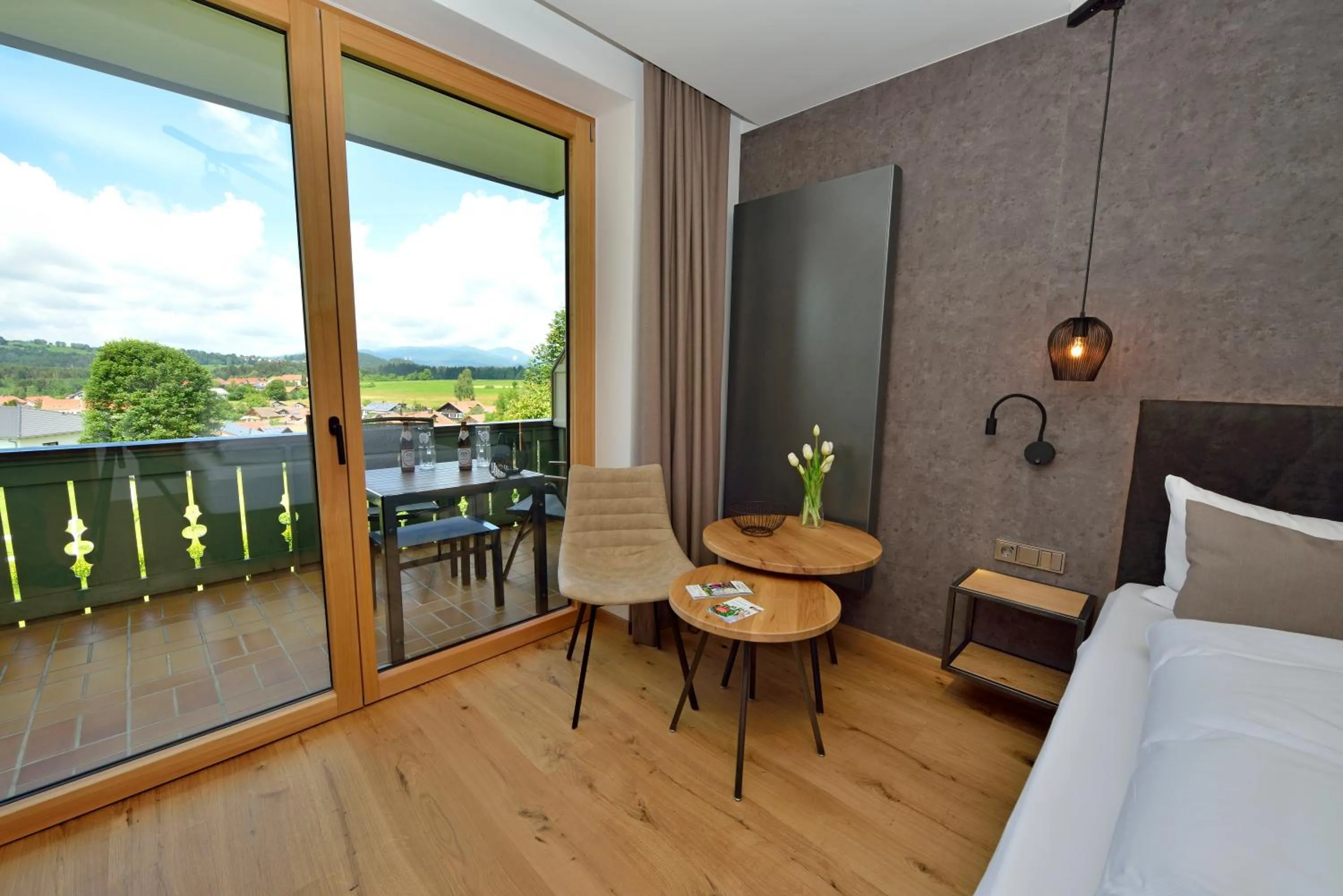 Balcony/Terrace, Bed in Pension Waldkristall