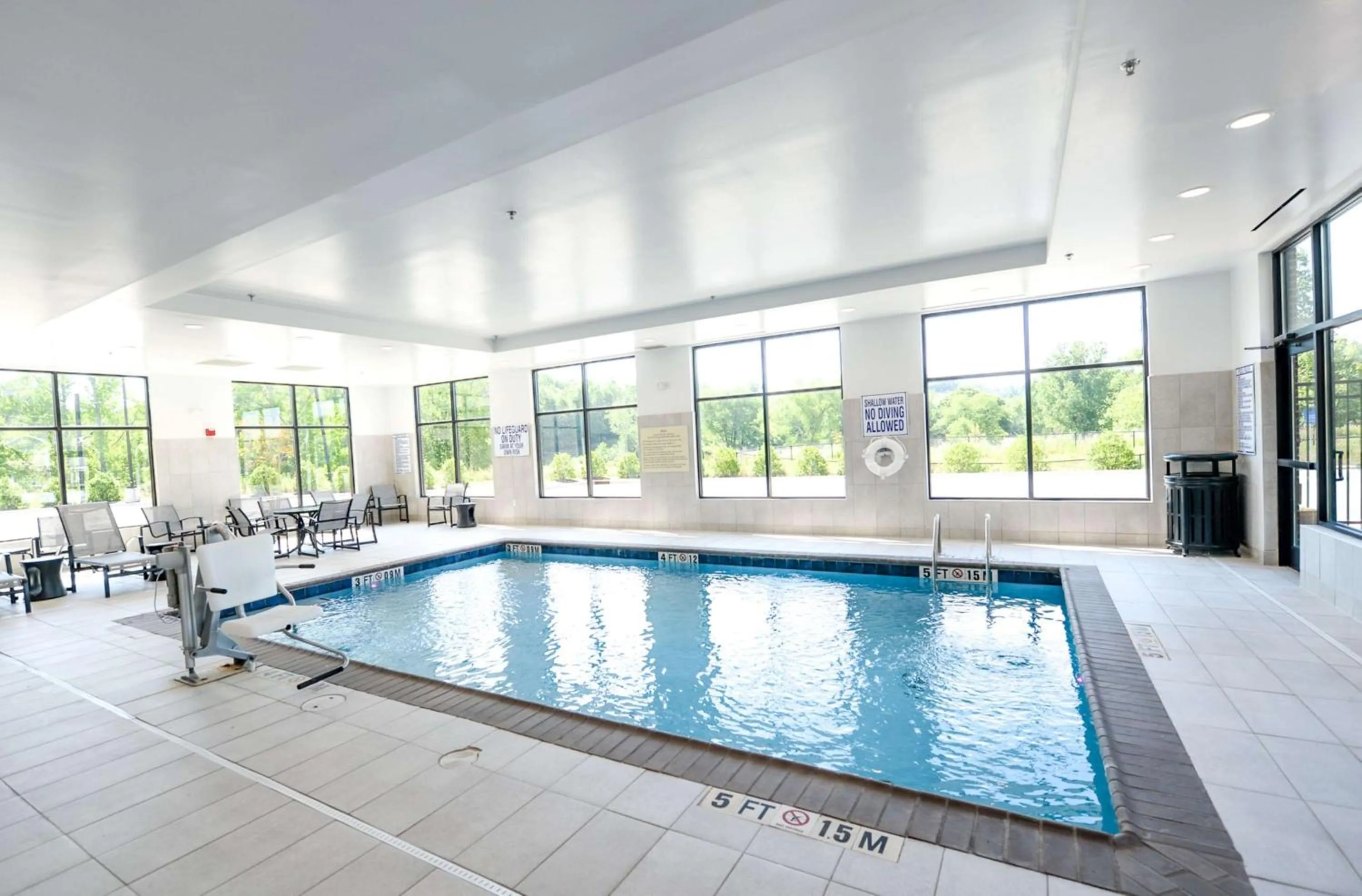 Pool view in Hampton Inn & Suites Lenoir, NC