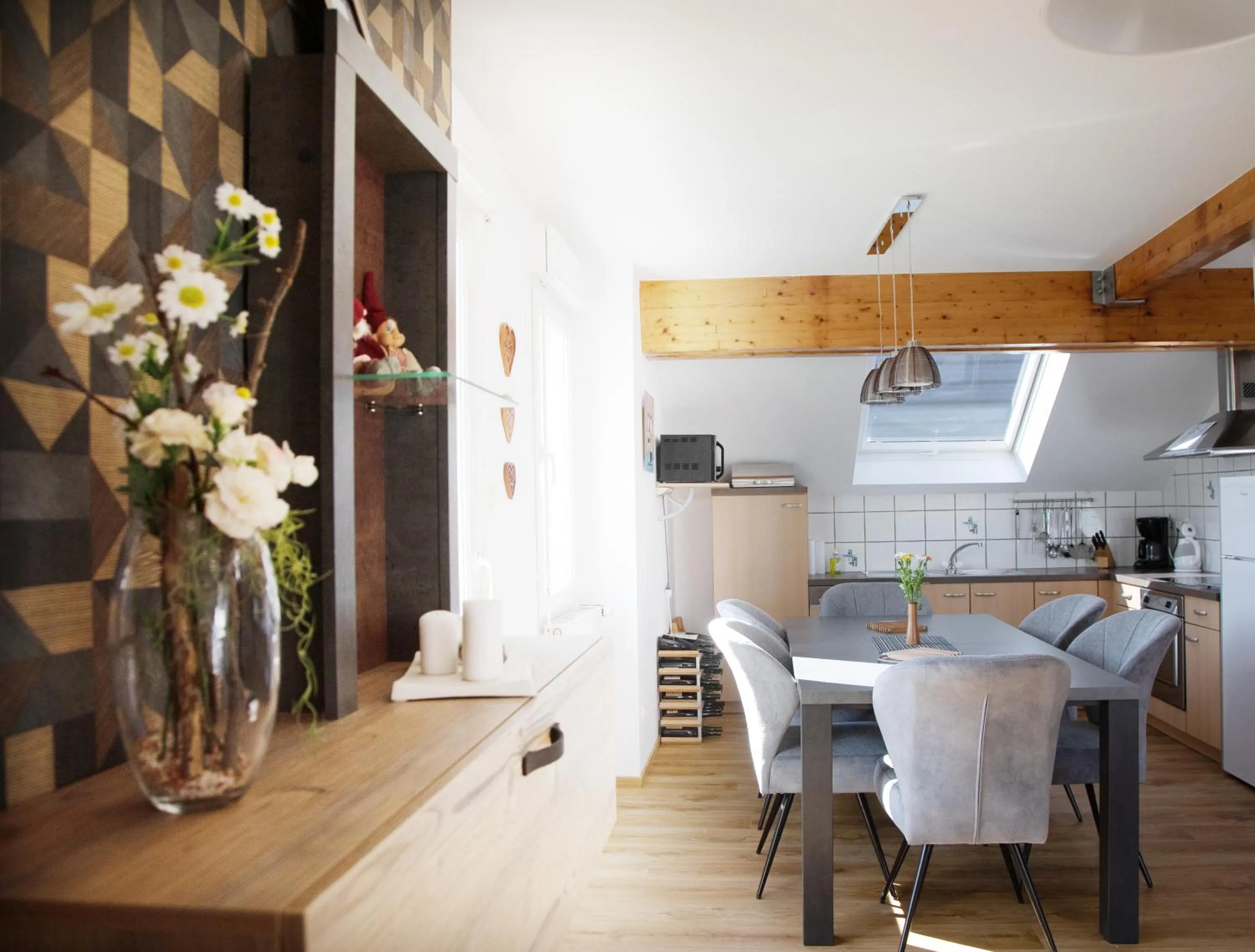 Kitchen or kitchenette in Gite des Merles
