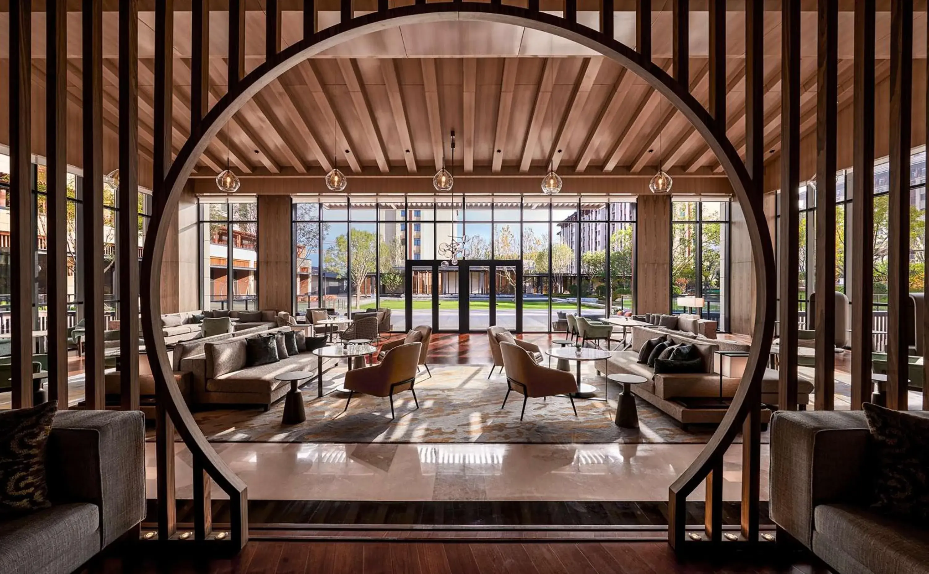 Lobby or reception in Hyatt Regency Beijing Shiyuan Lobby or reception in Hyatt Regency Beijing Shiyuan