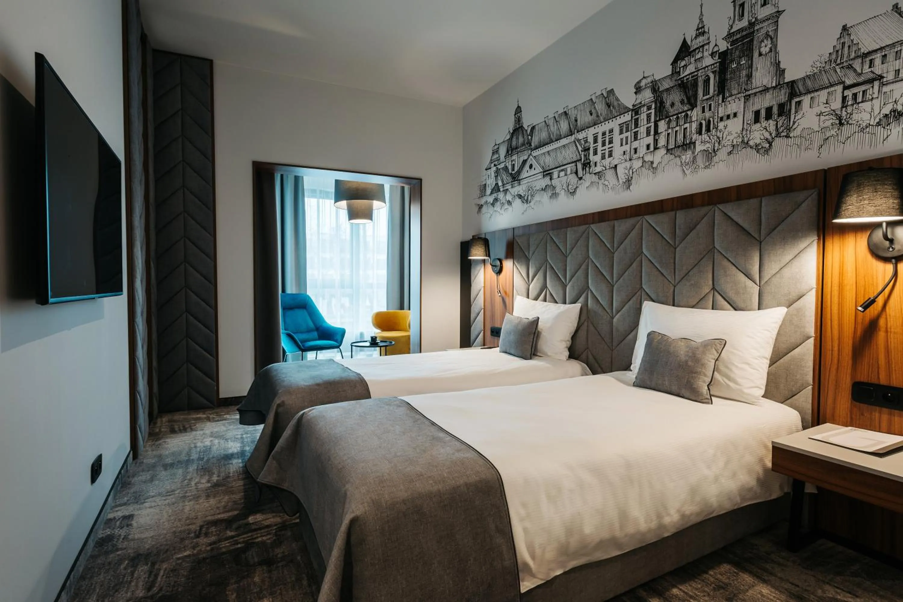 Bed in Focus Hotel Premium Kraków