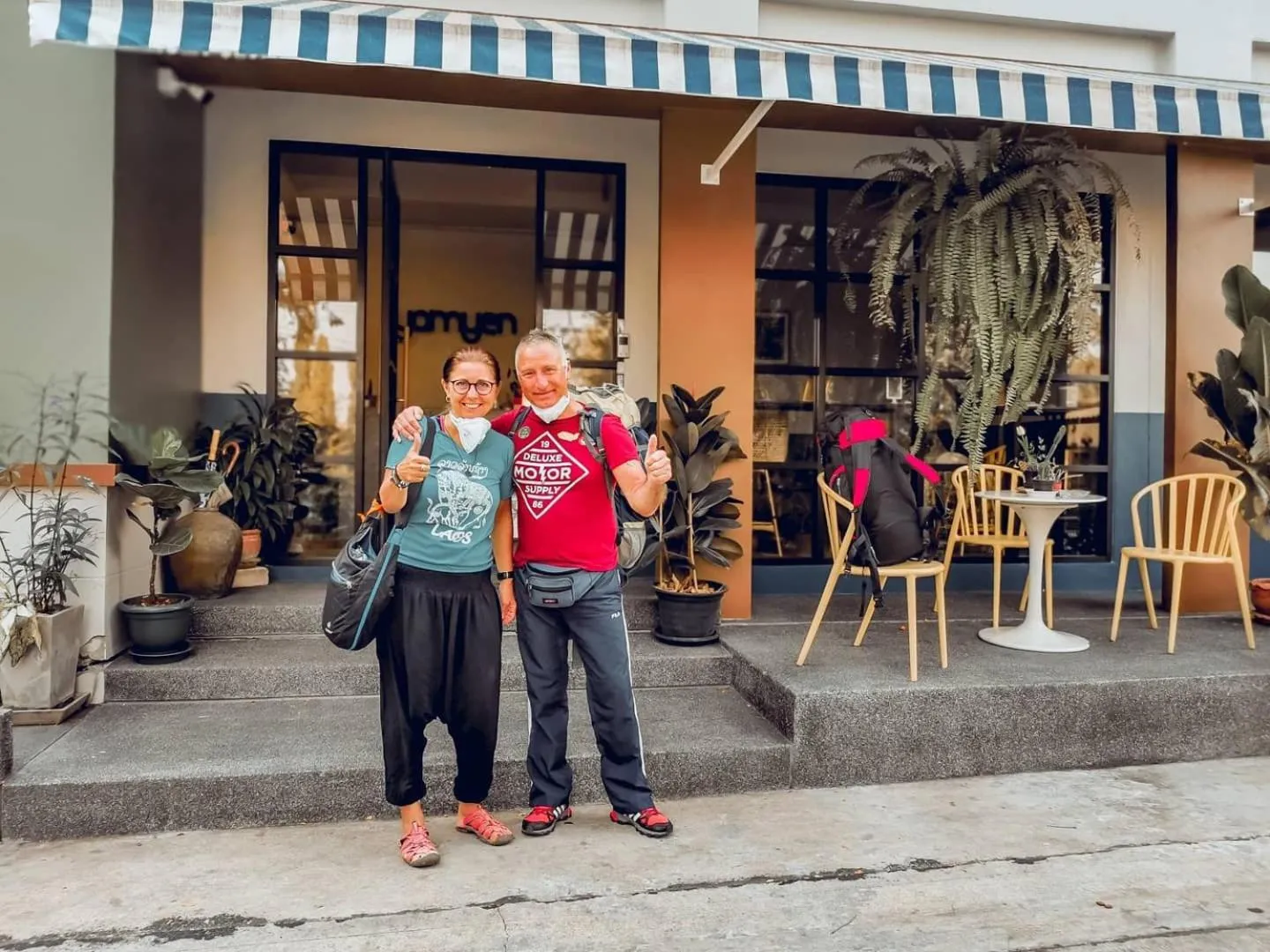 group of guests in Yam Yen Hostel