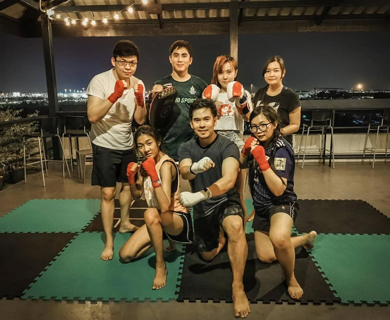 group of guests in Yam Yen Hostel