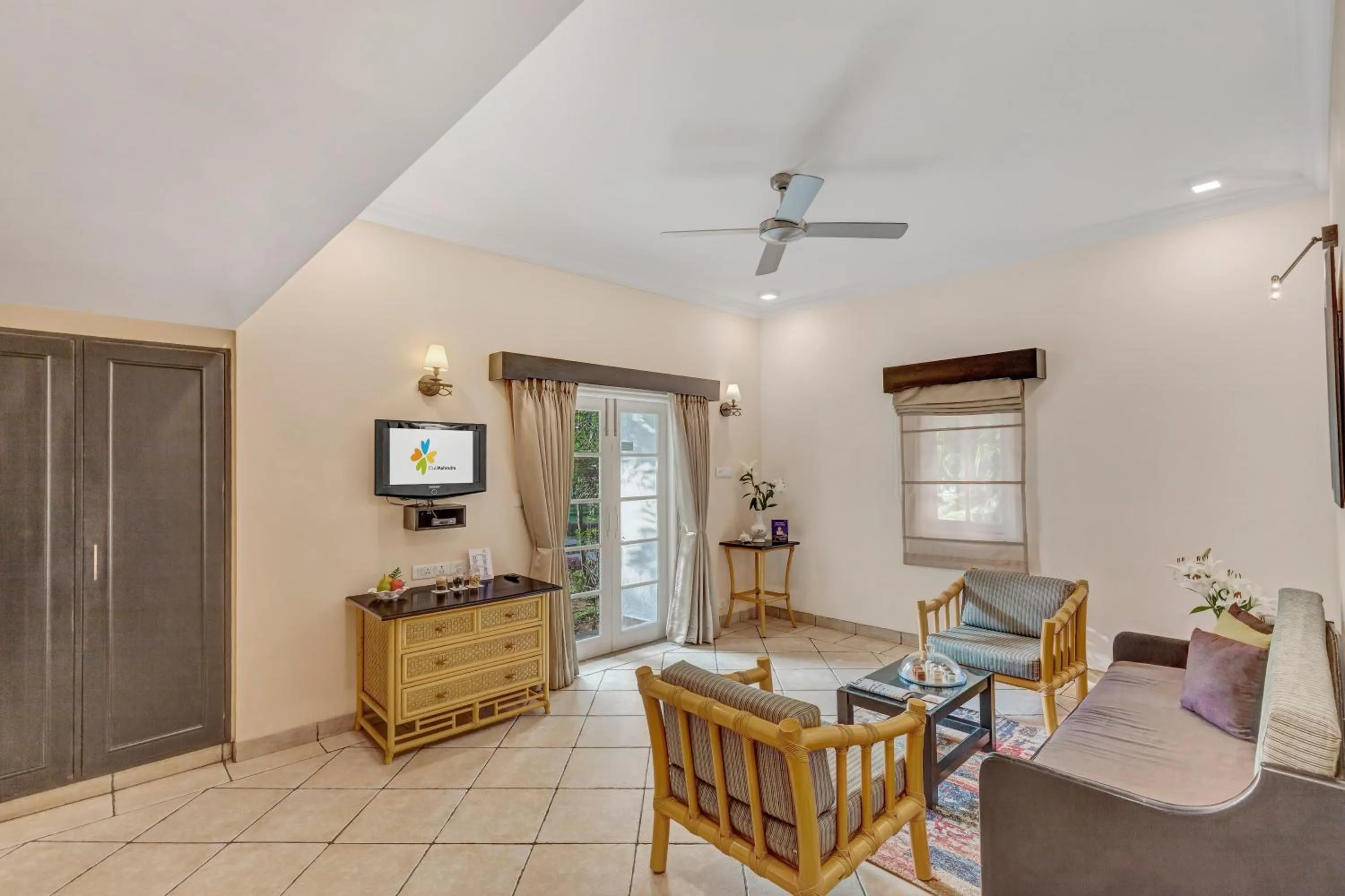 Living room in Club Mahindra Emerald Palms, Goa