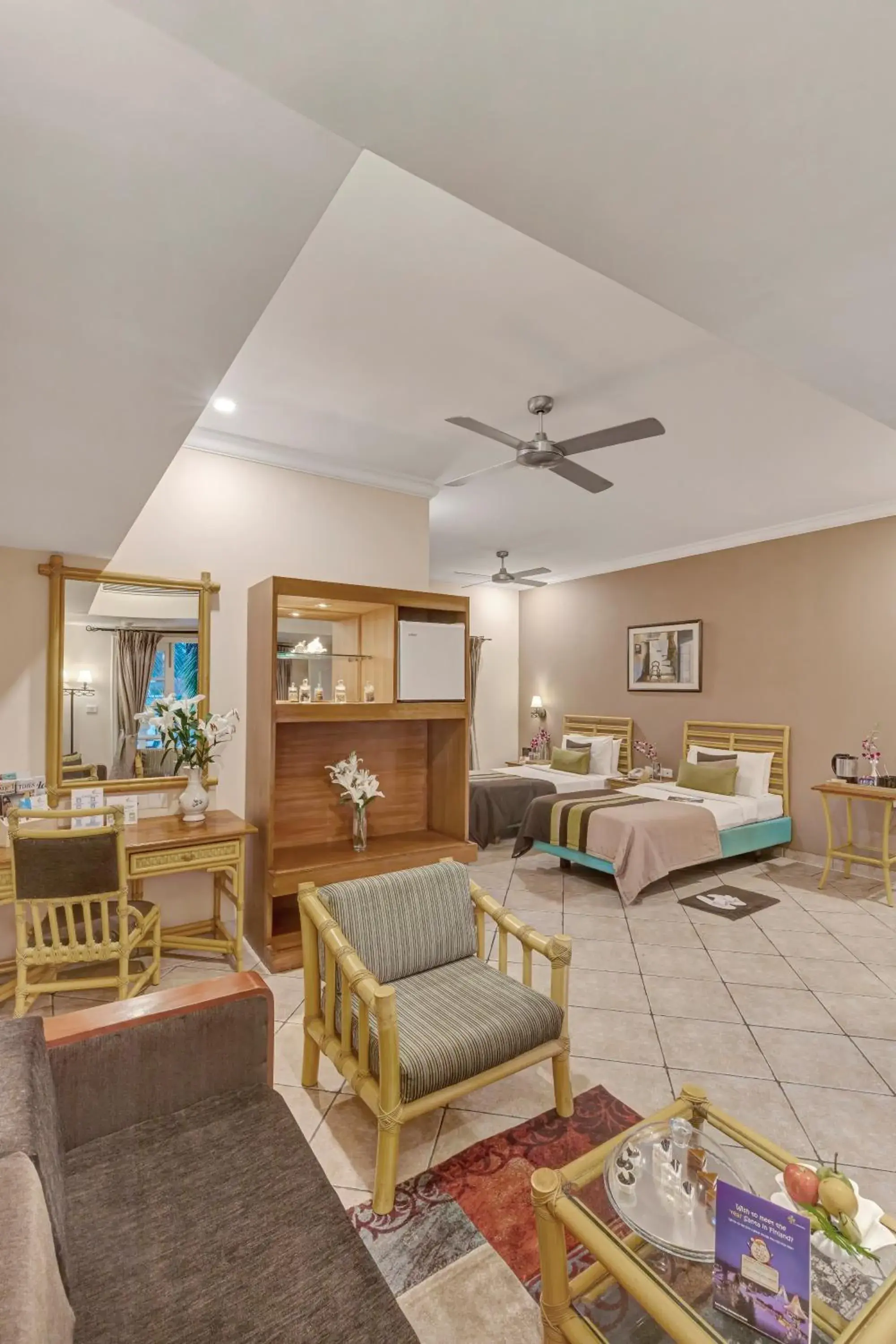 Living room, Bed in Club Mahindra Emerald Palms, Goa Living room, Bed in Club Mahindra Emerald Palms, Goa