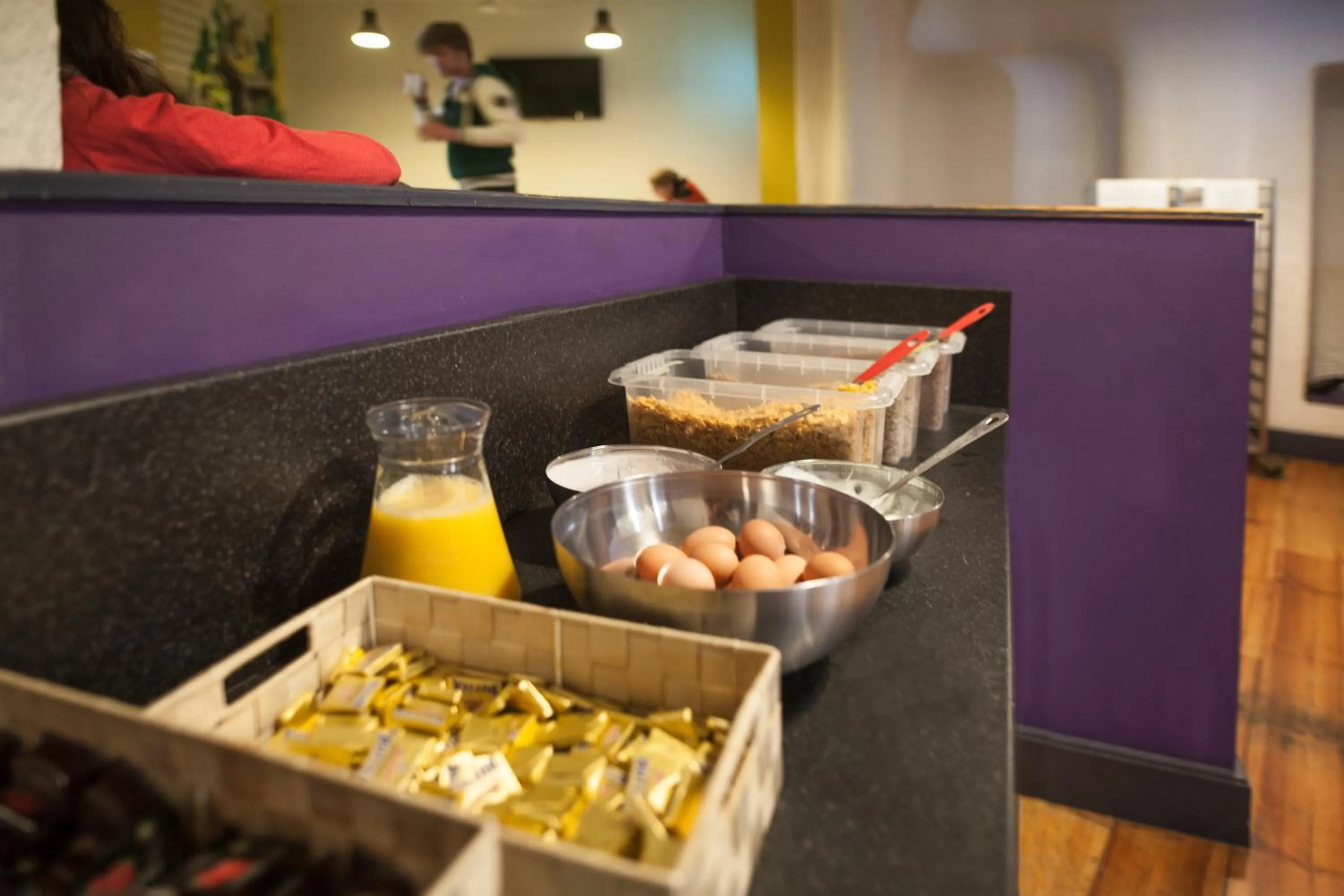 Continental breakfast in Ashfield Hostel