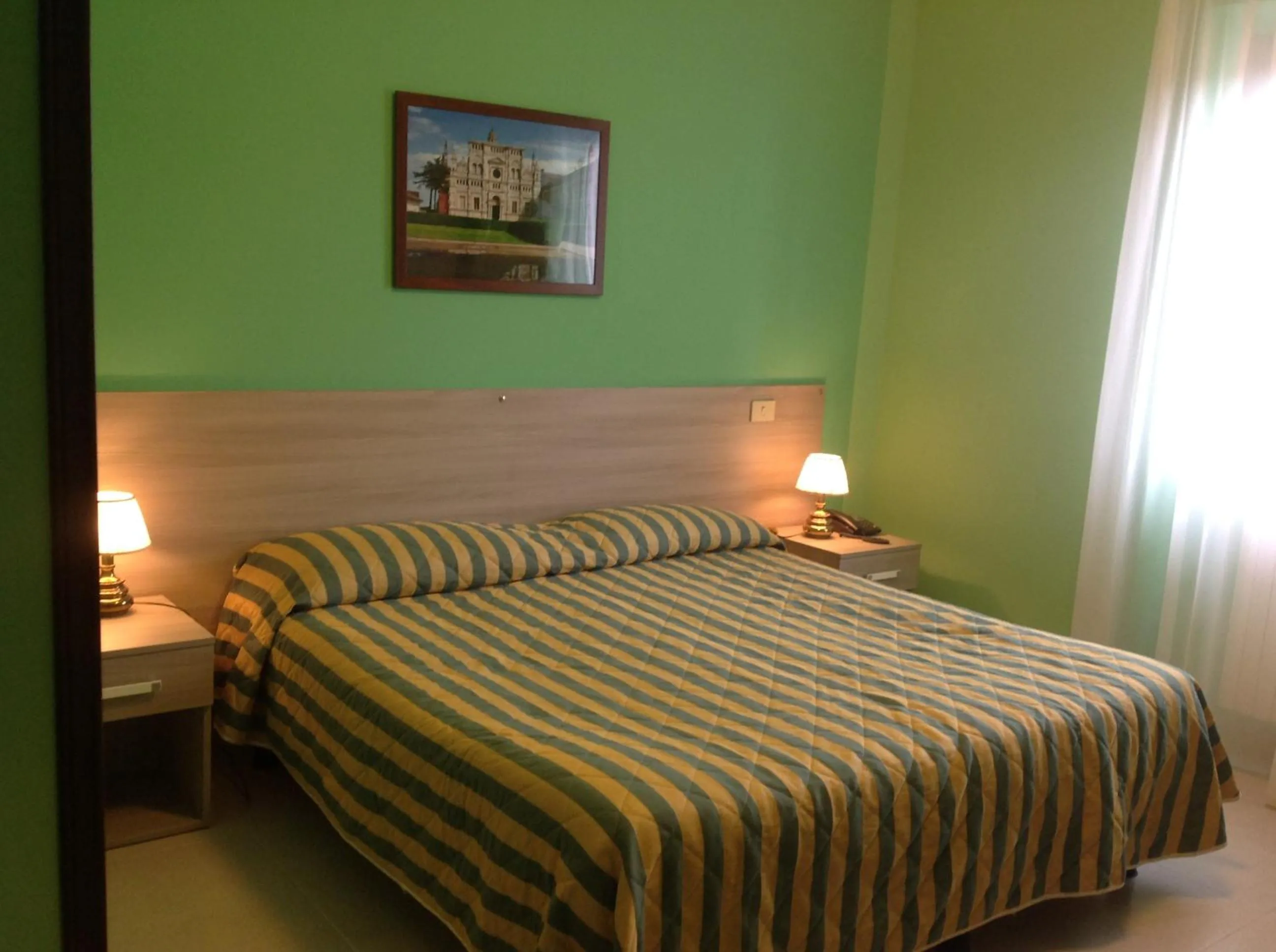 Decorative detail, Bed in Hotel Certosa