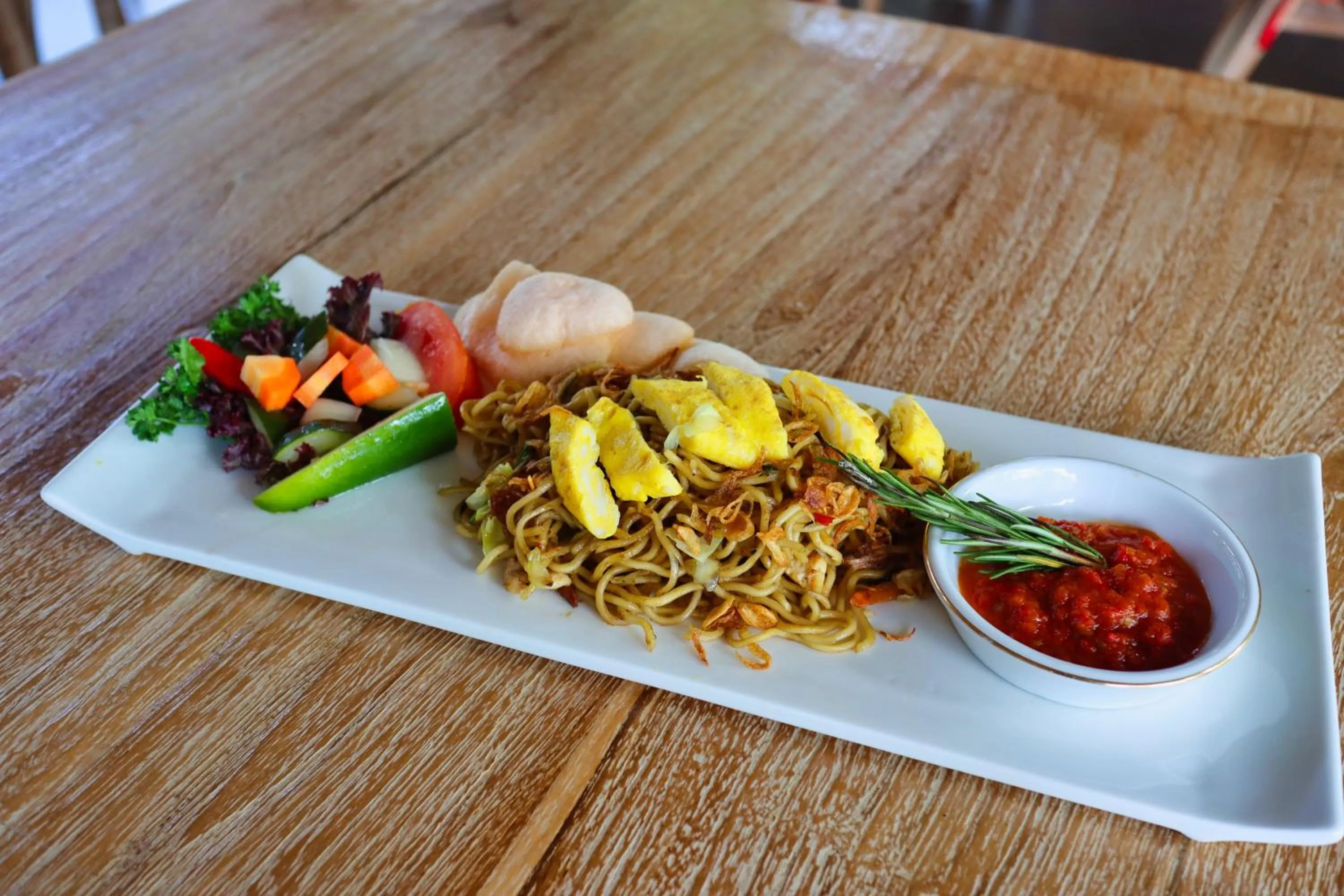 Asian breakfast in Pradja Slumbung Villas