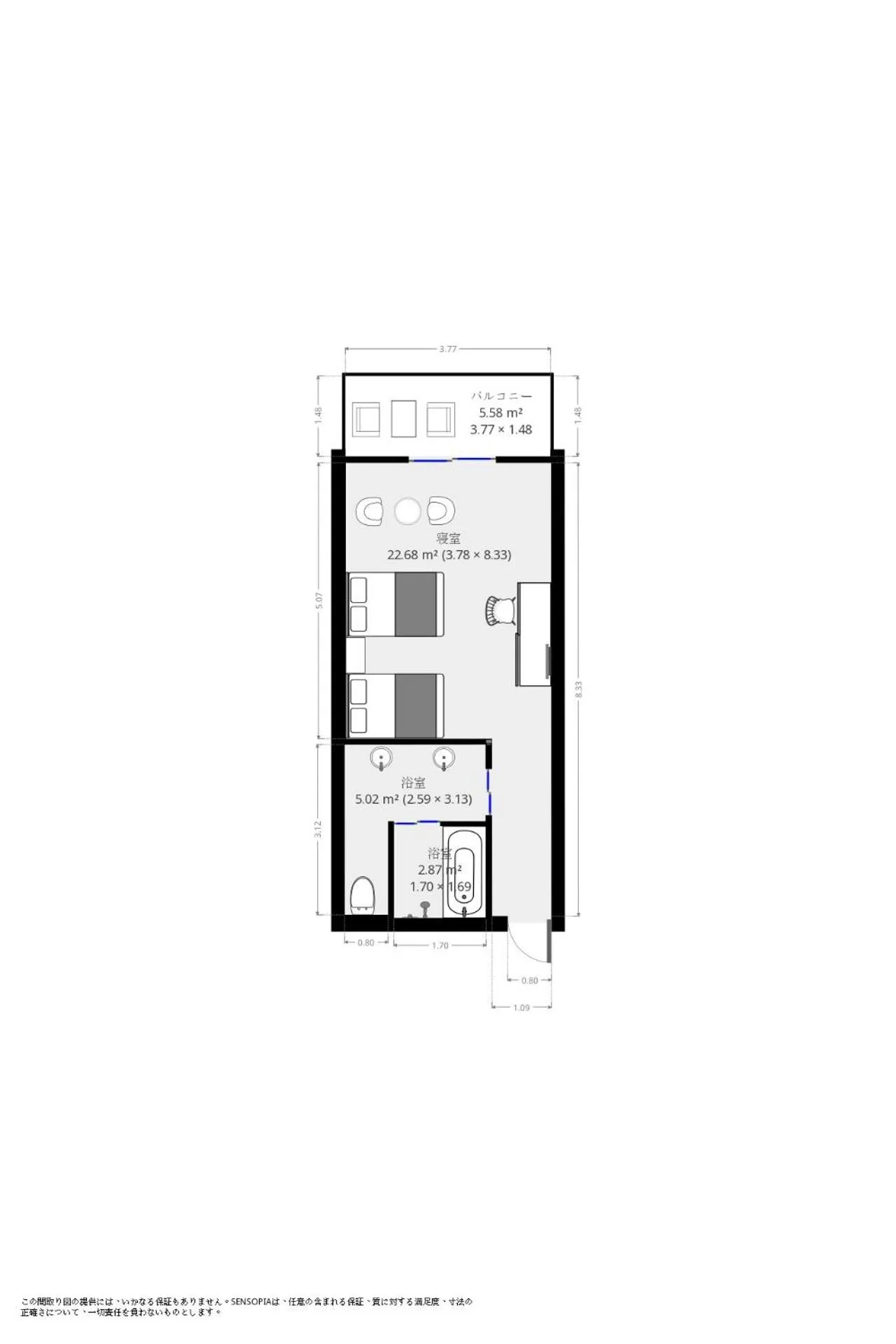 Floor plan in Hotel ZIZI Kyoto Gion
