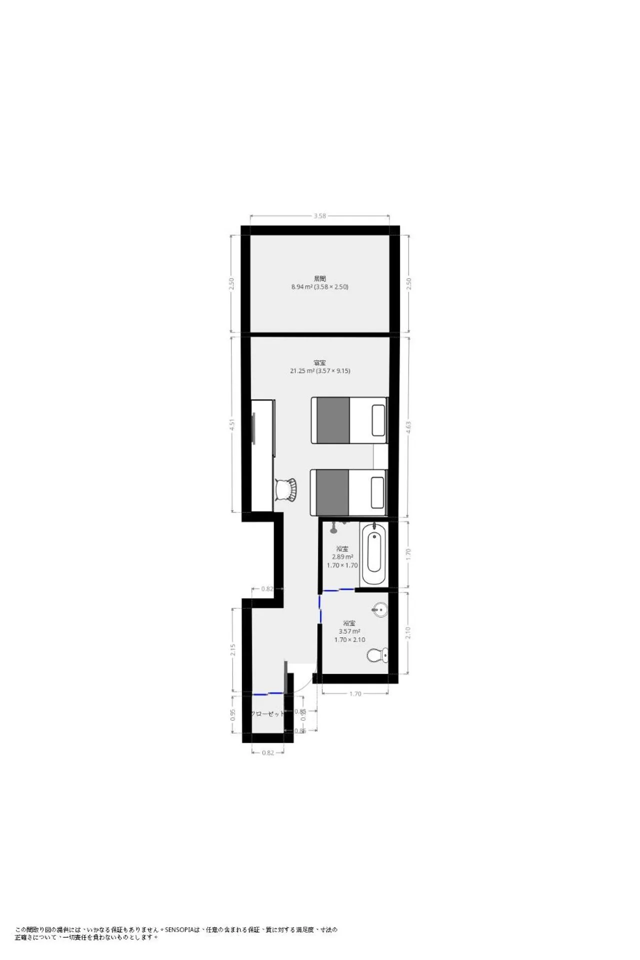 Floor plan in Hotel ZIZI Kyoto Gion