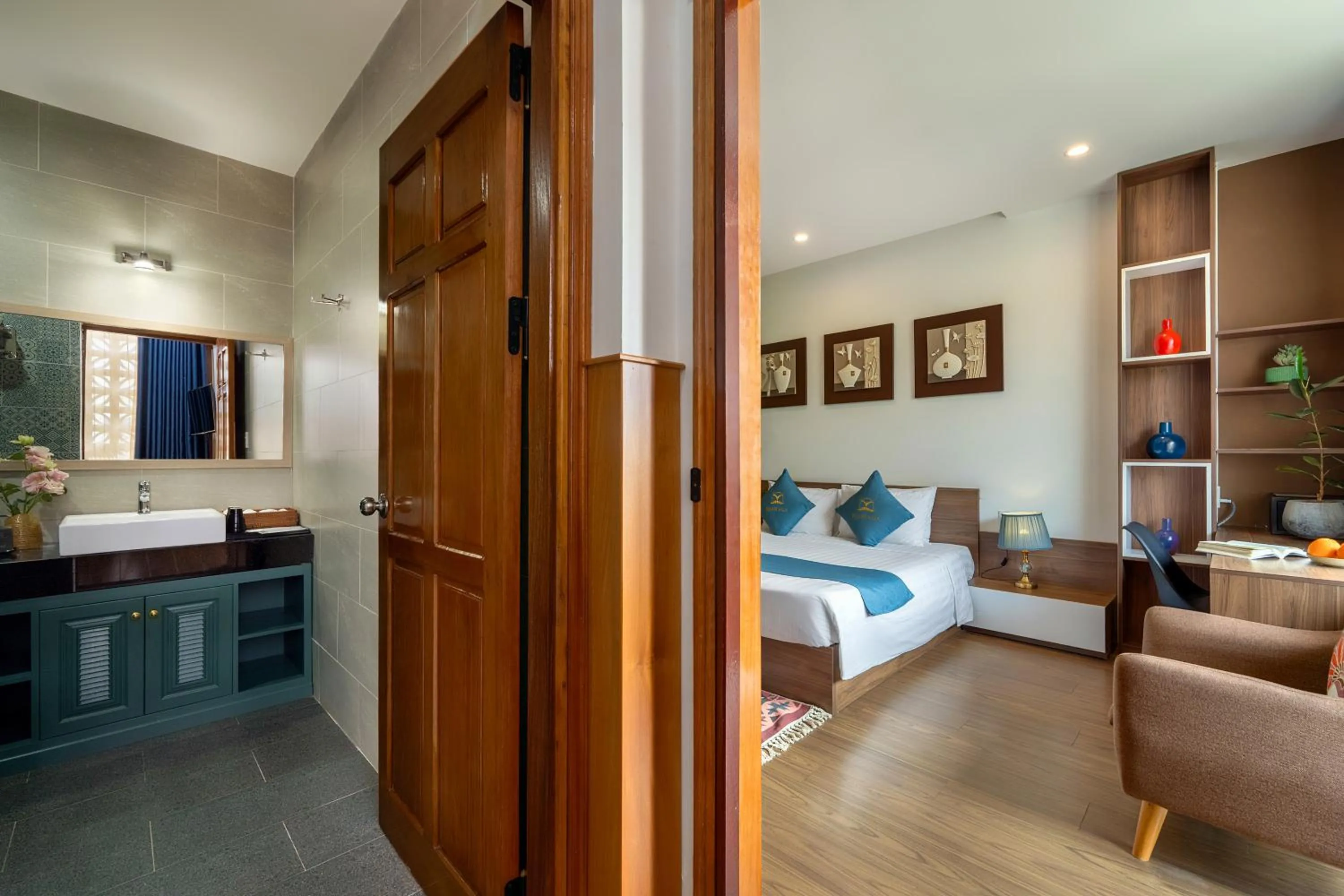 Bed in Square Villa Hoi An