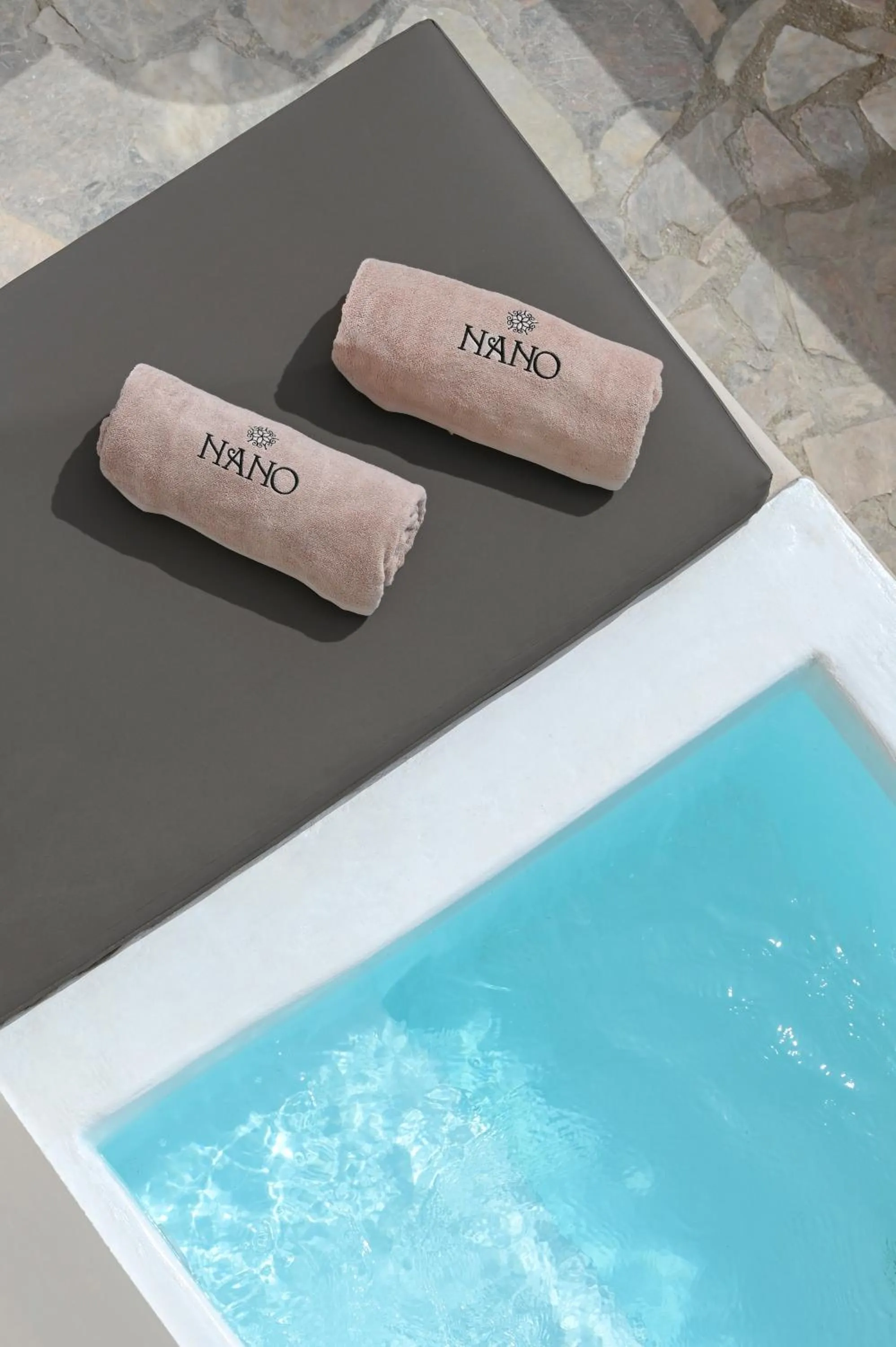 Pool view in Nano Oia Villas