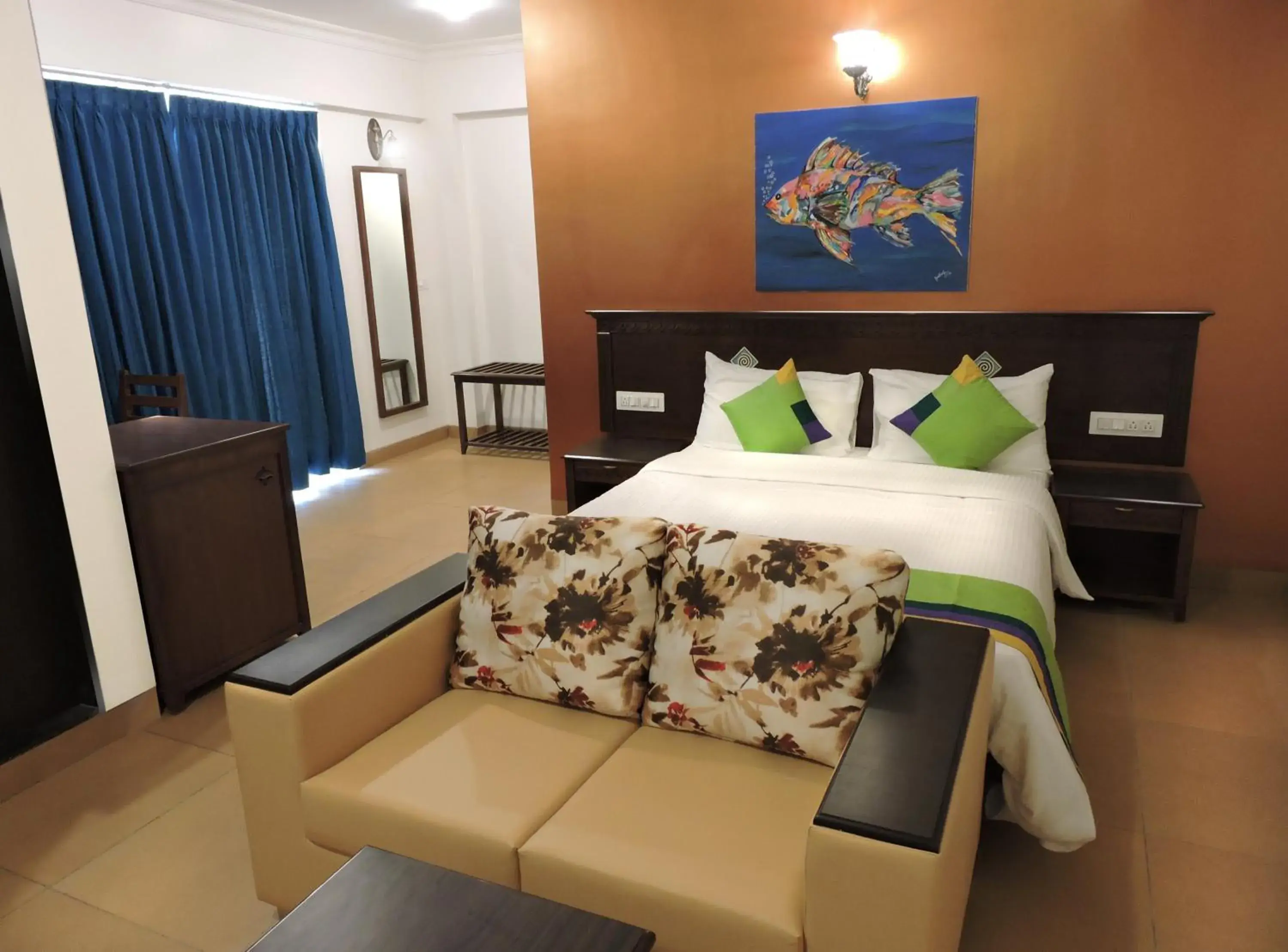 Bedroom, Bed in Treebo Premium Dona Eliza, 700 Meters From Calangute Beach Bedroom, Bed in Treebo Premium Dona Eliza, 700 Meters From Calangute Beach