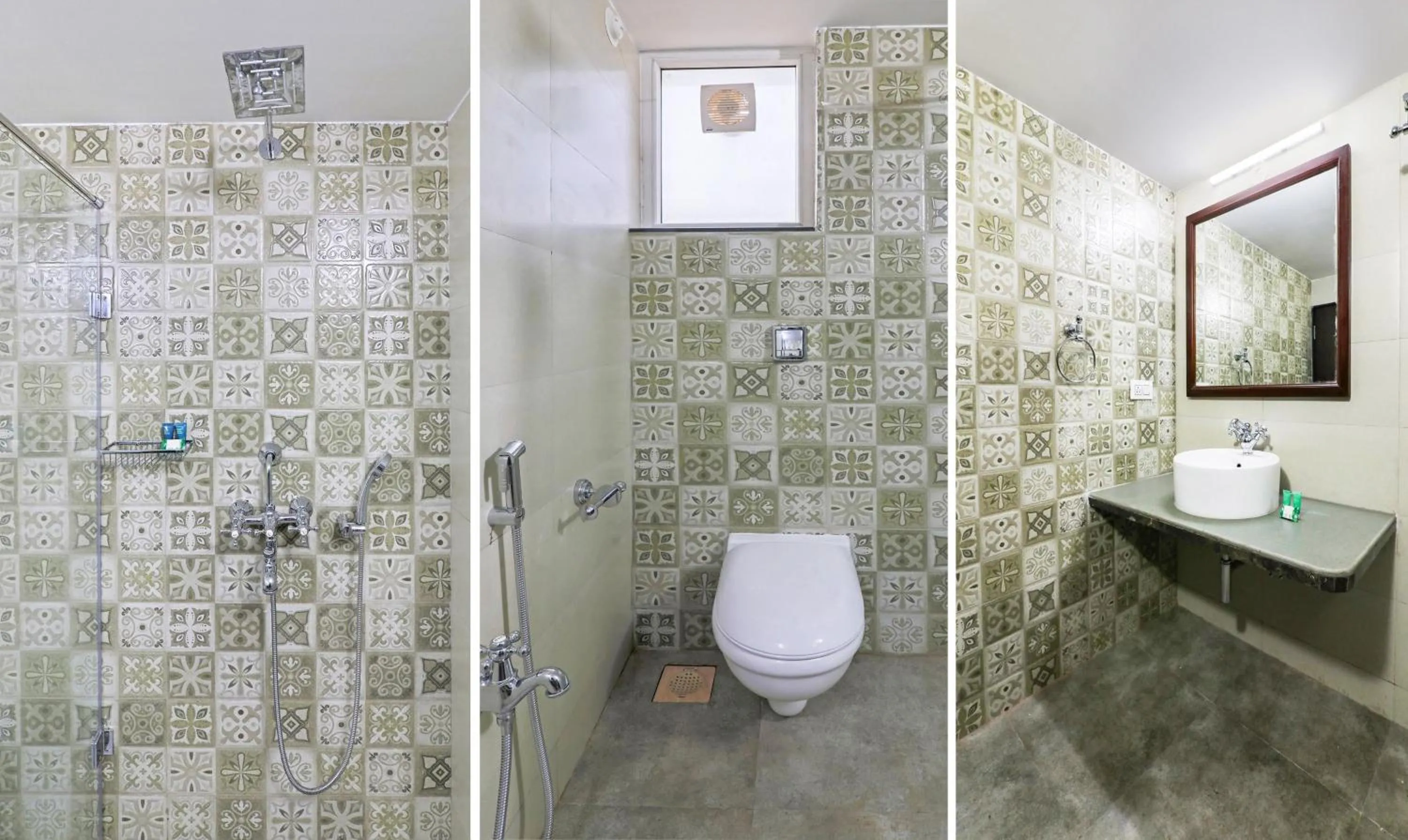 Bathroom in Treebo Premium Dona Eliza, 700 Meters From Calangute Beach