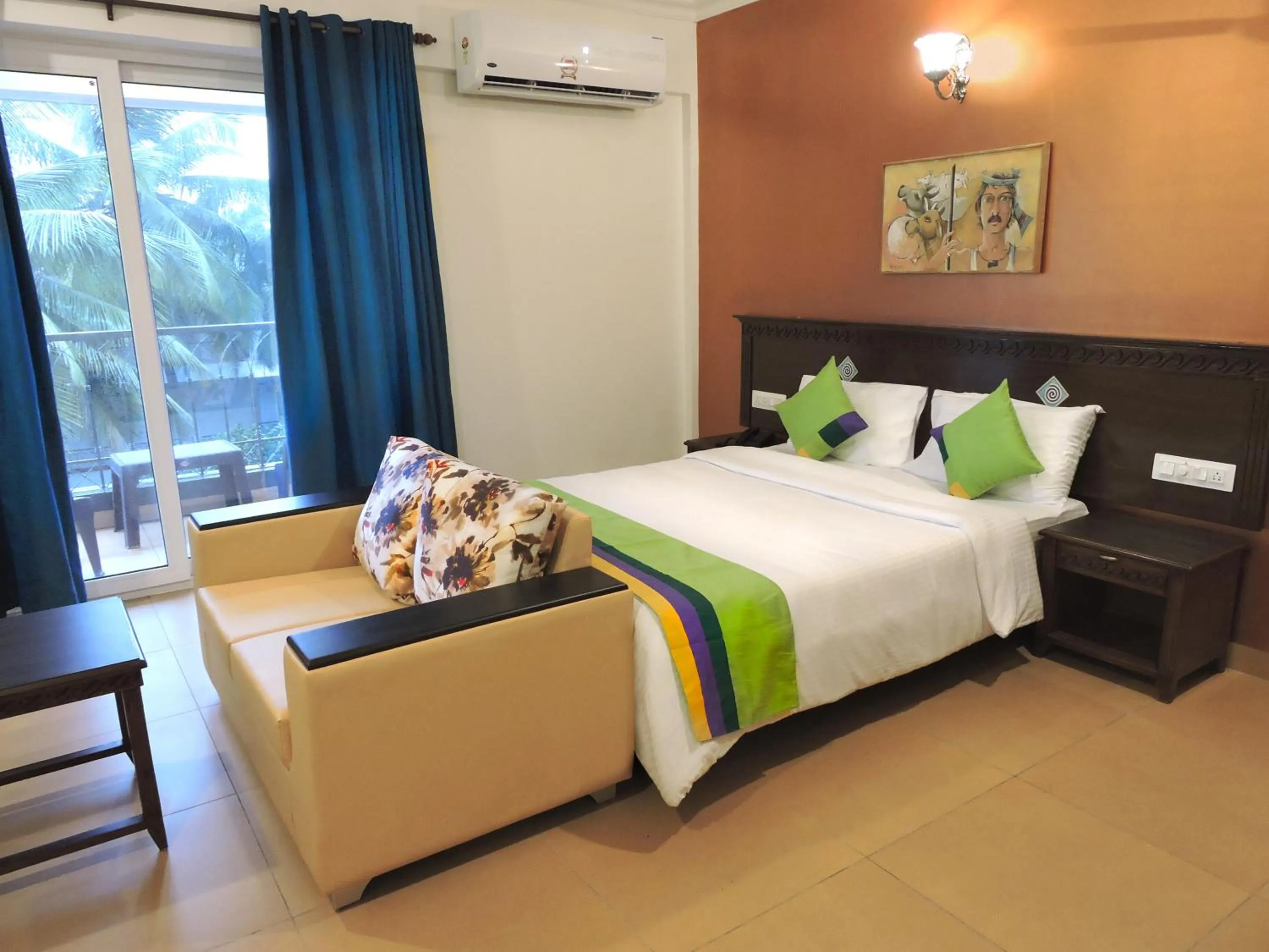 Bedroom, Bed in Treebo Premium Dona Eliza, 700 Meters From Calangute Beach