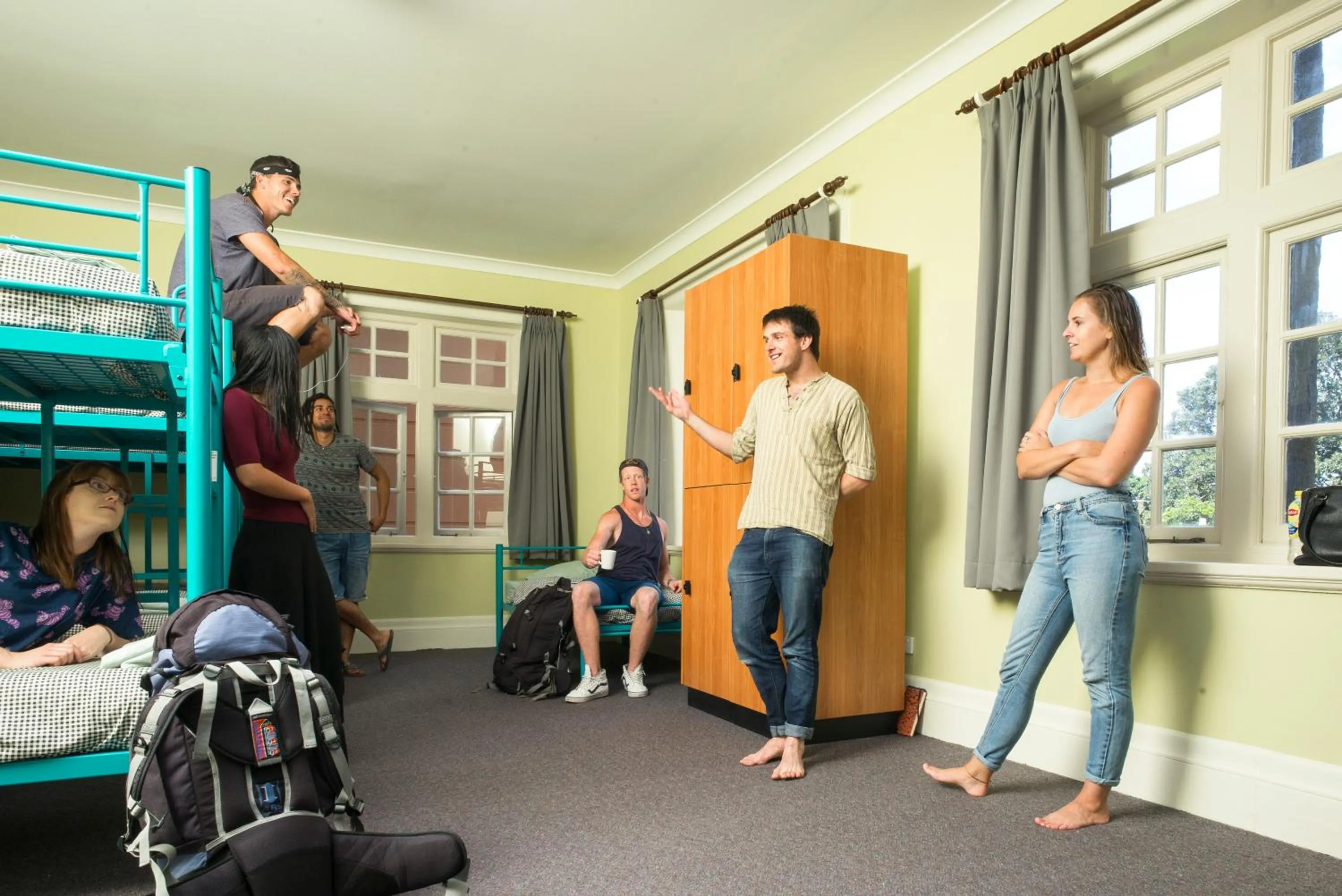 People in YHA Newcastle Beach