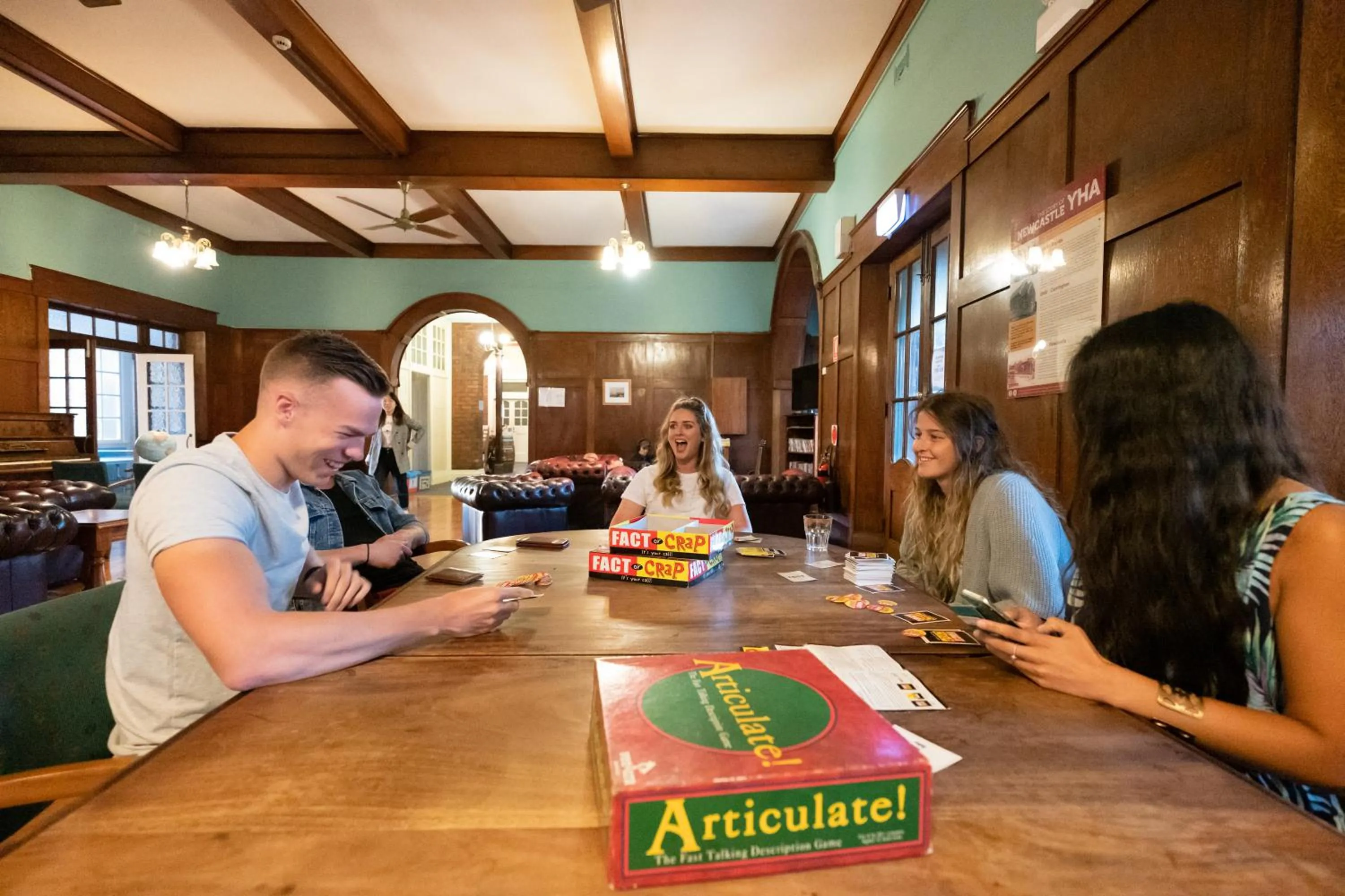 People in YHA Newcastle Beach
