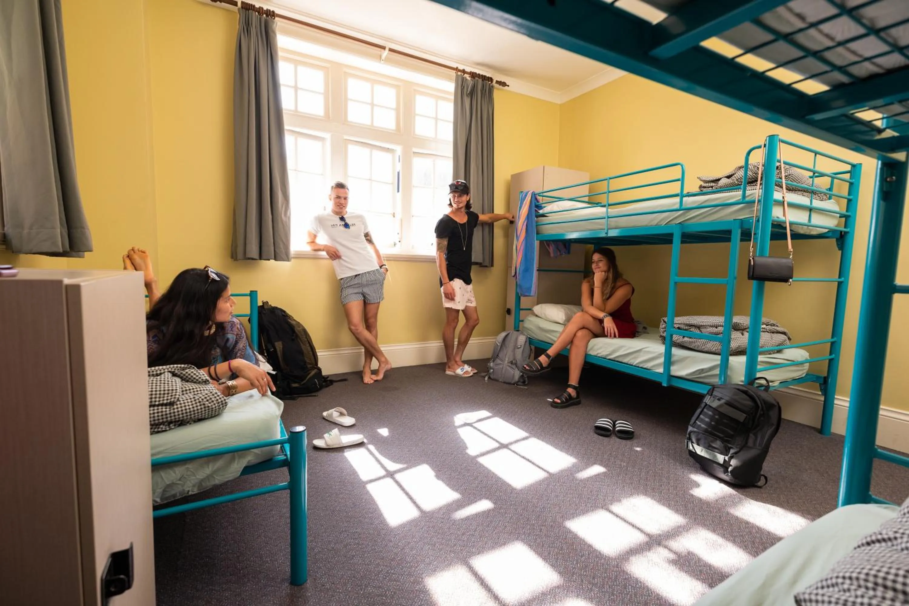 People, Bed in YHA Newcastle Beach