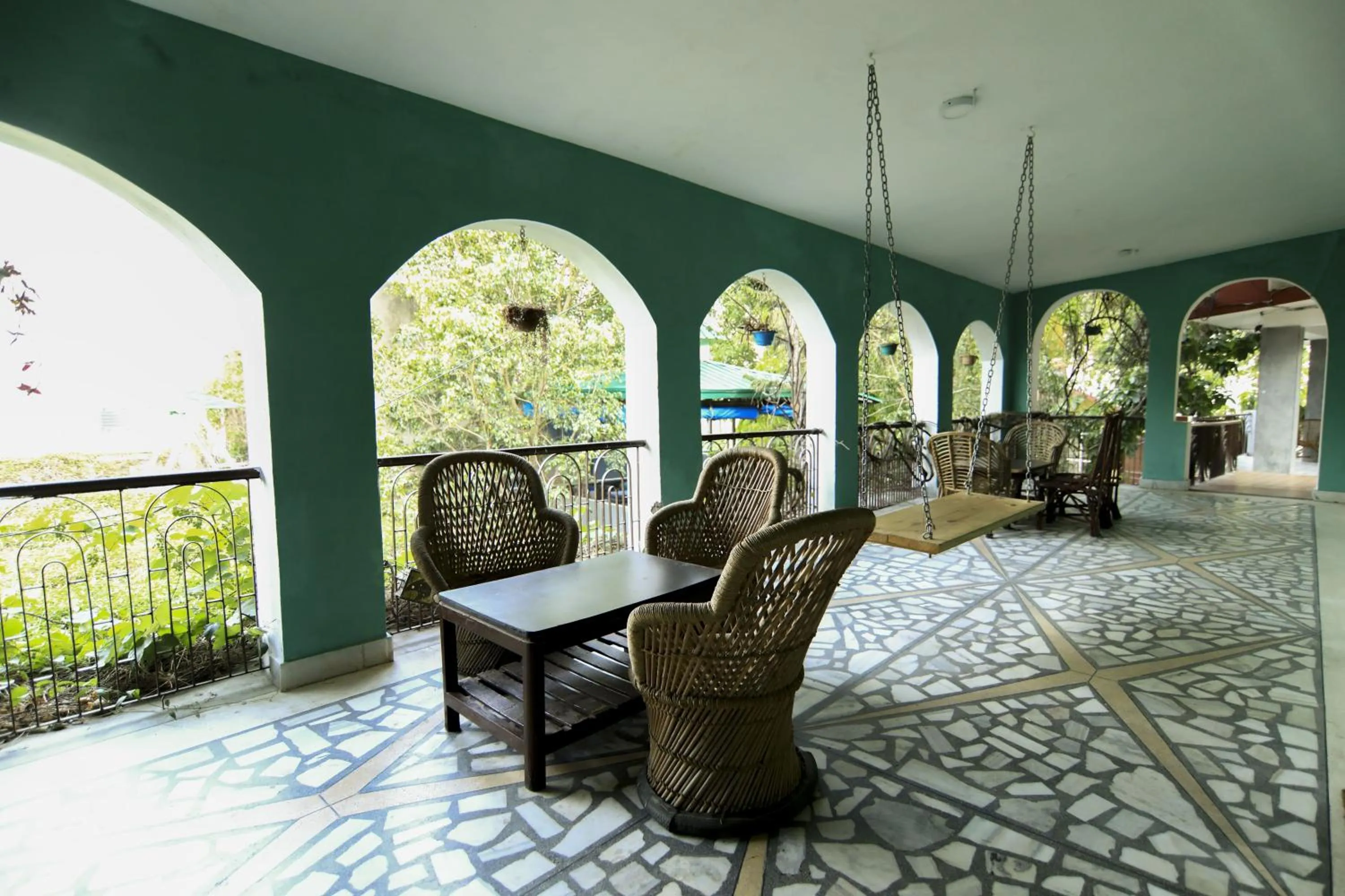 Patio in Swiss Cottage and Spa by Salvus