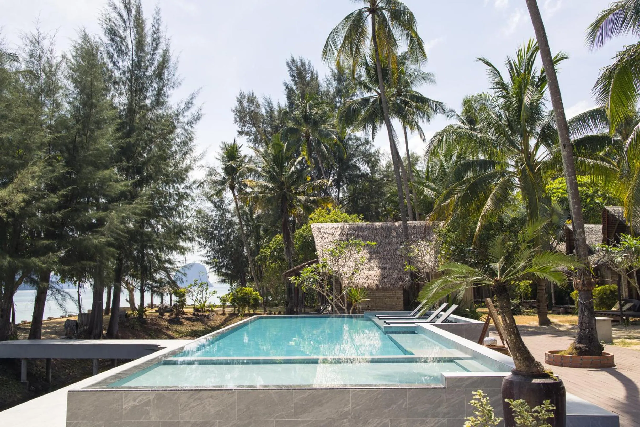 Pool view in Coco Cottage