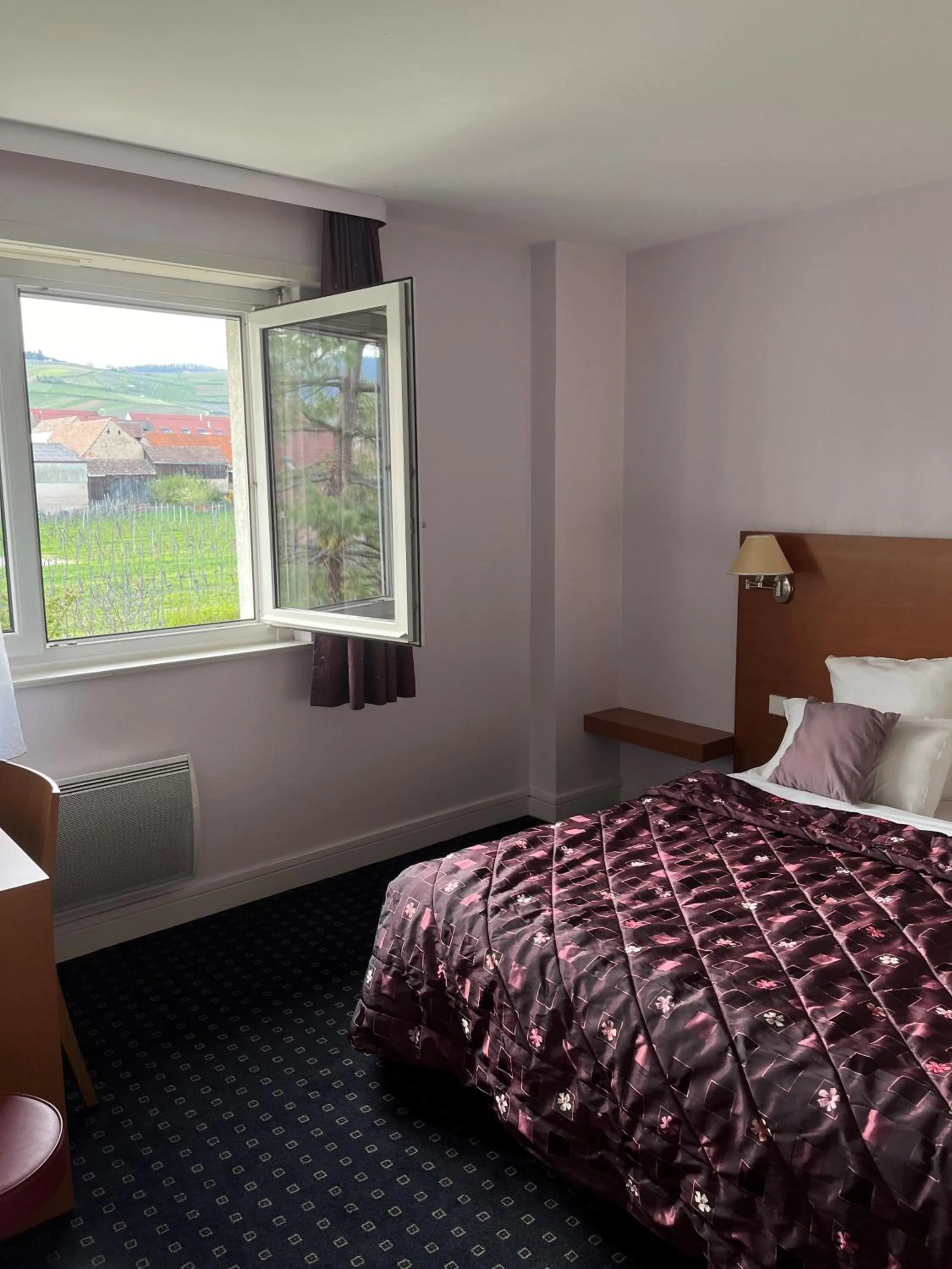 Bed in Hôtel Restaurant Logis La Palette