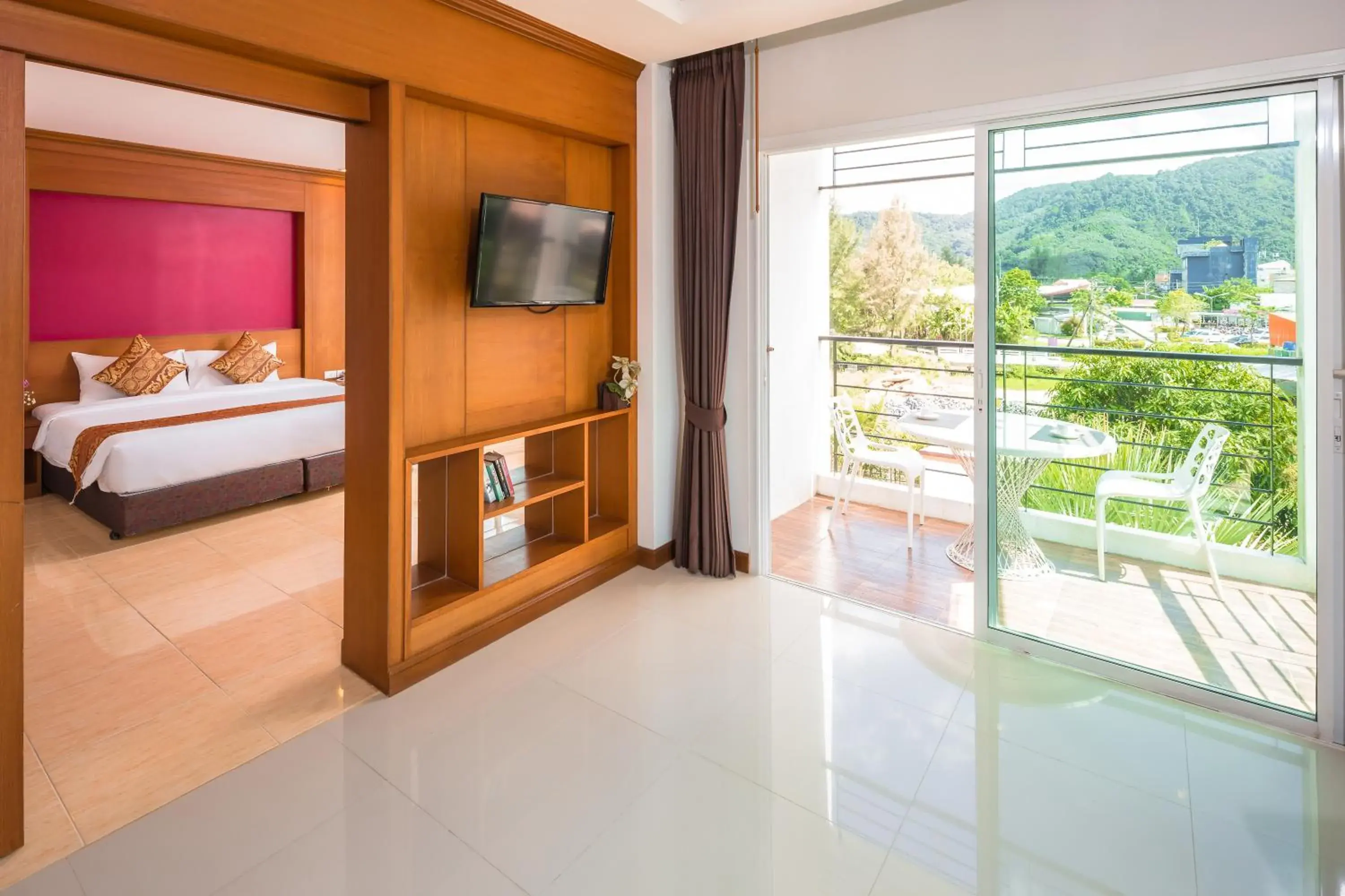 Balcony/Terrace, Bed in Sungthong Kamala Beach Resort Balcony/Terrace, Bed in Sungthong Kamala Beach Resort