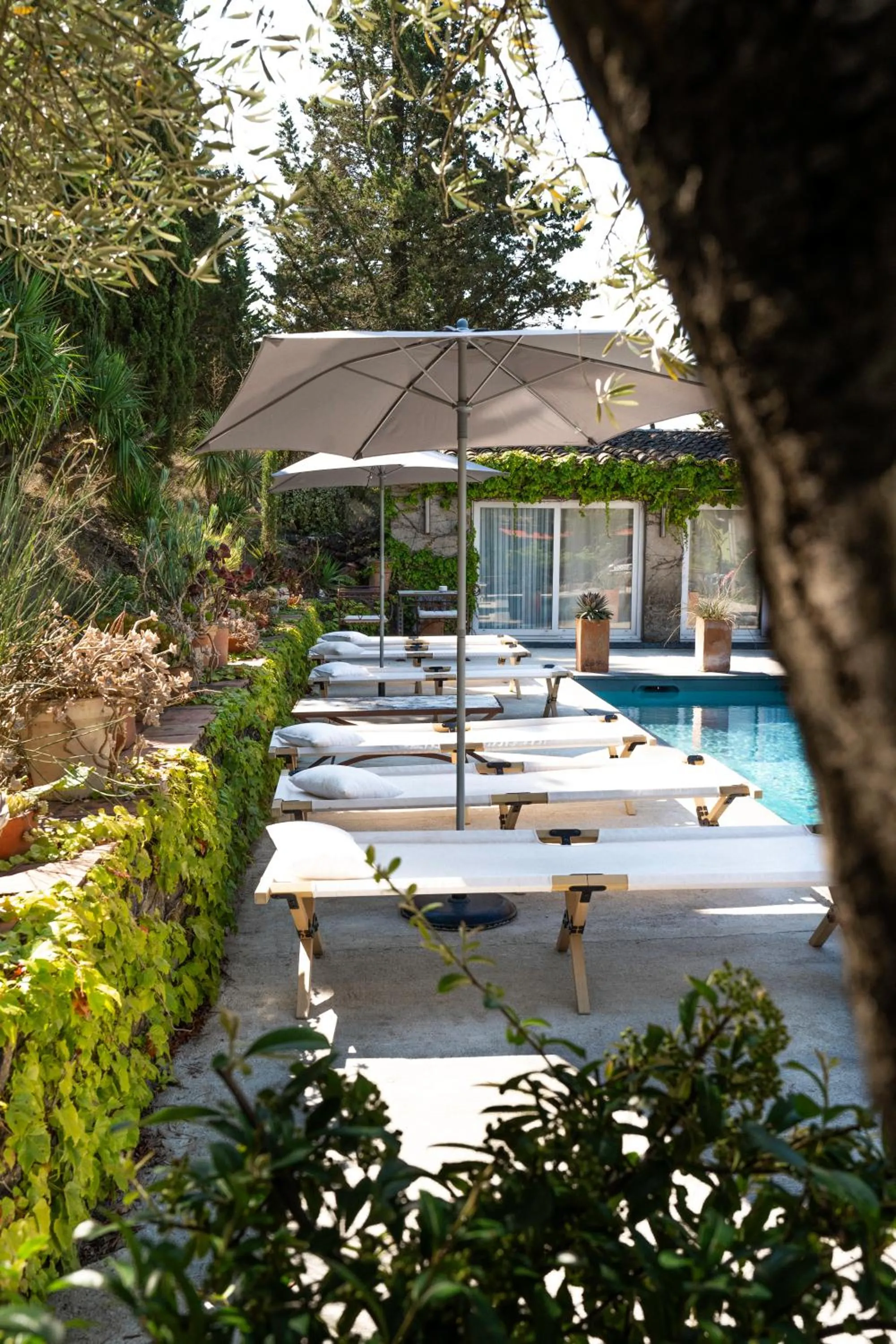 Pool view in La Maison sur la Colline