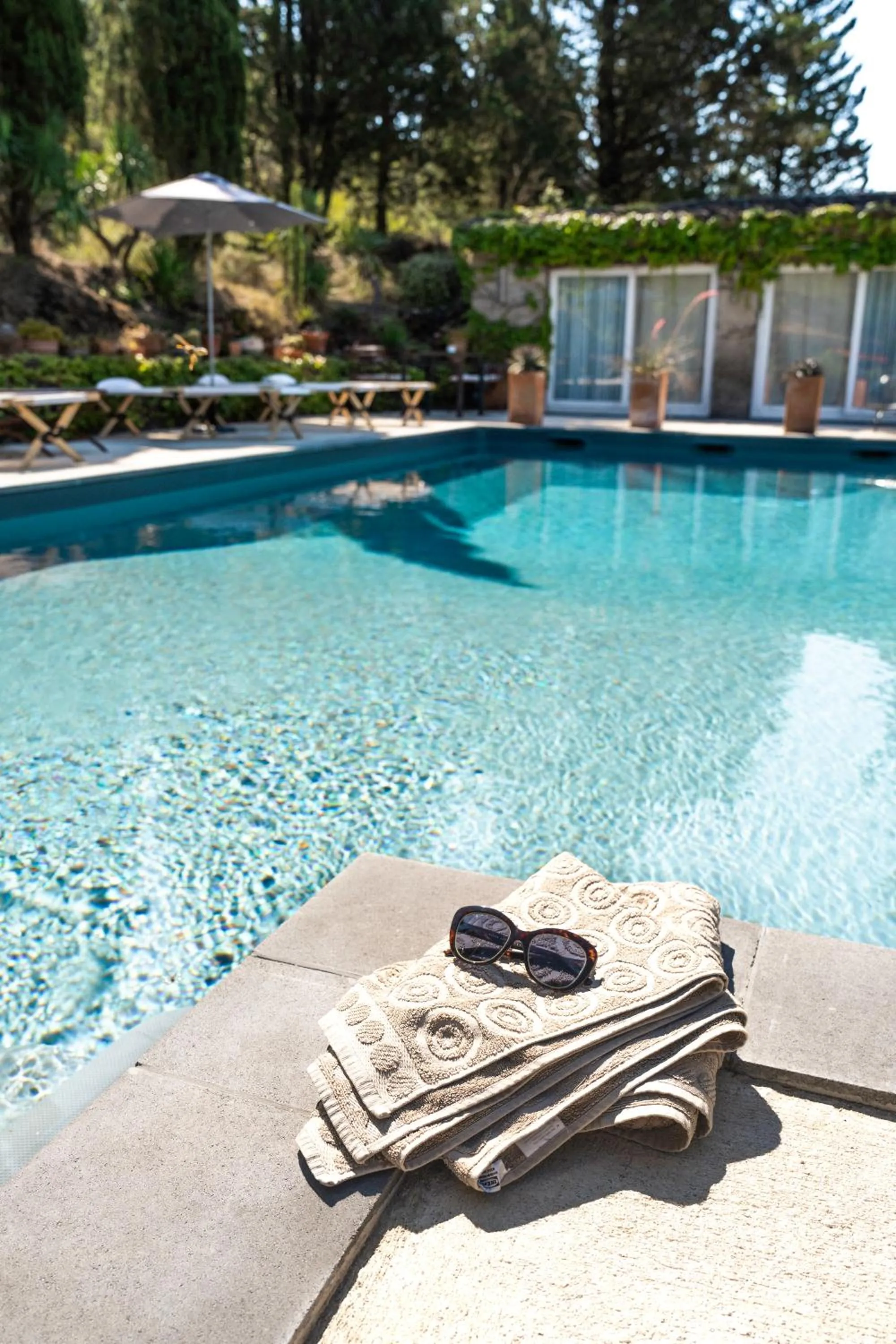 Pool view in La Maison sur la Colline