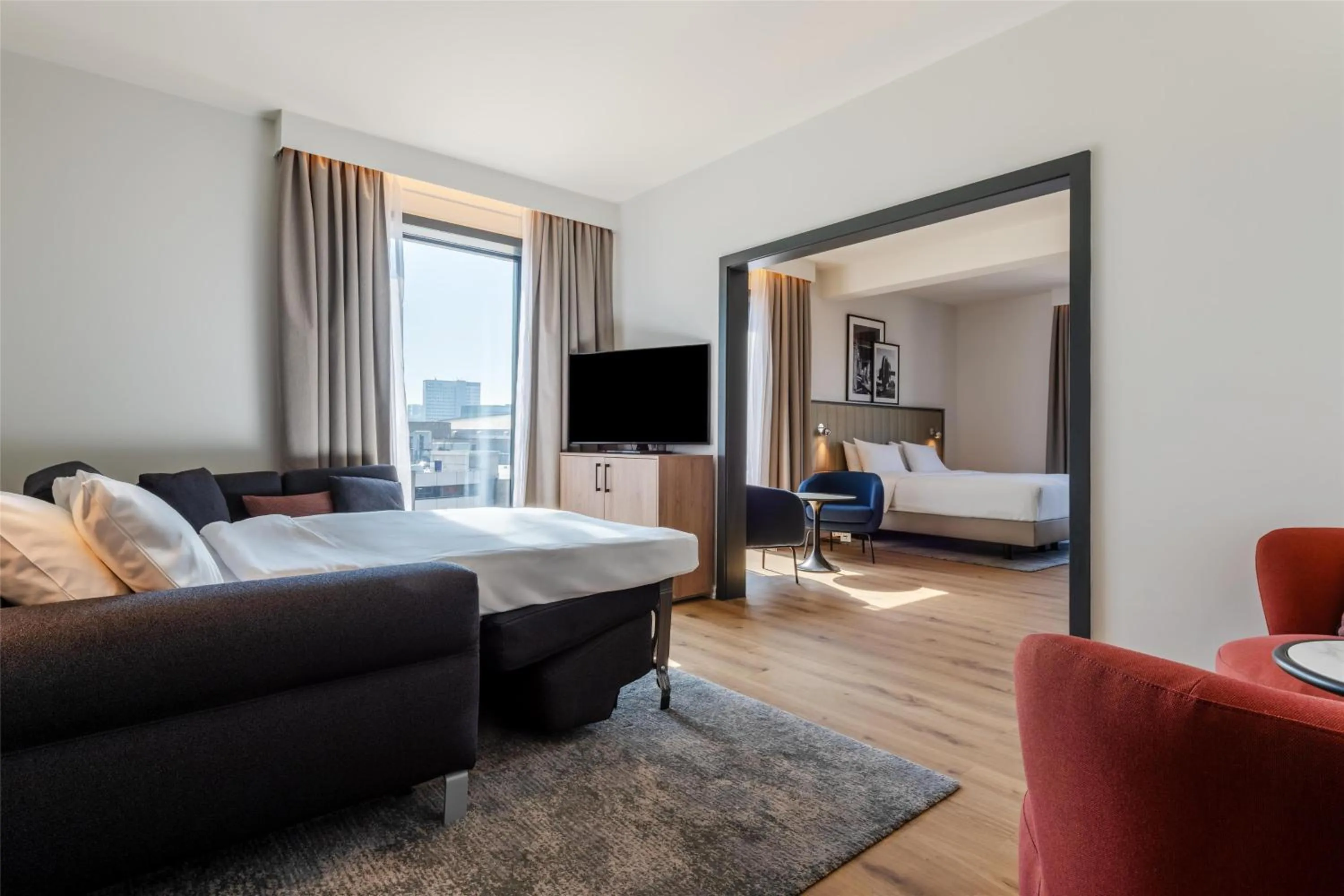 Photo of the whole room, Bed in Radisson Hotel Manchester City Centre, A Verified Net Zero Hotel